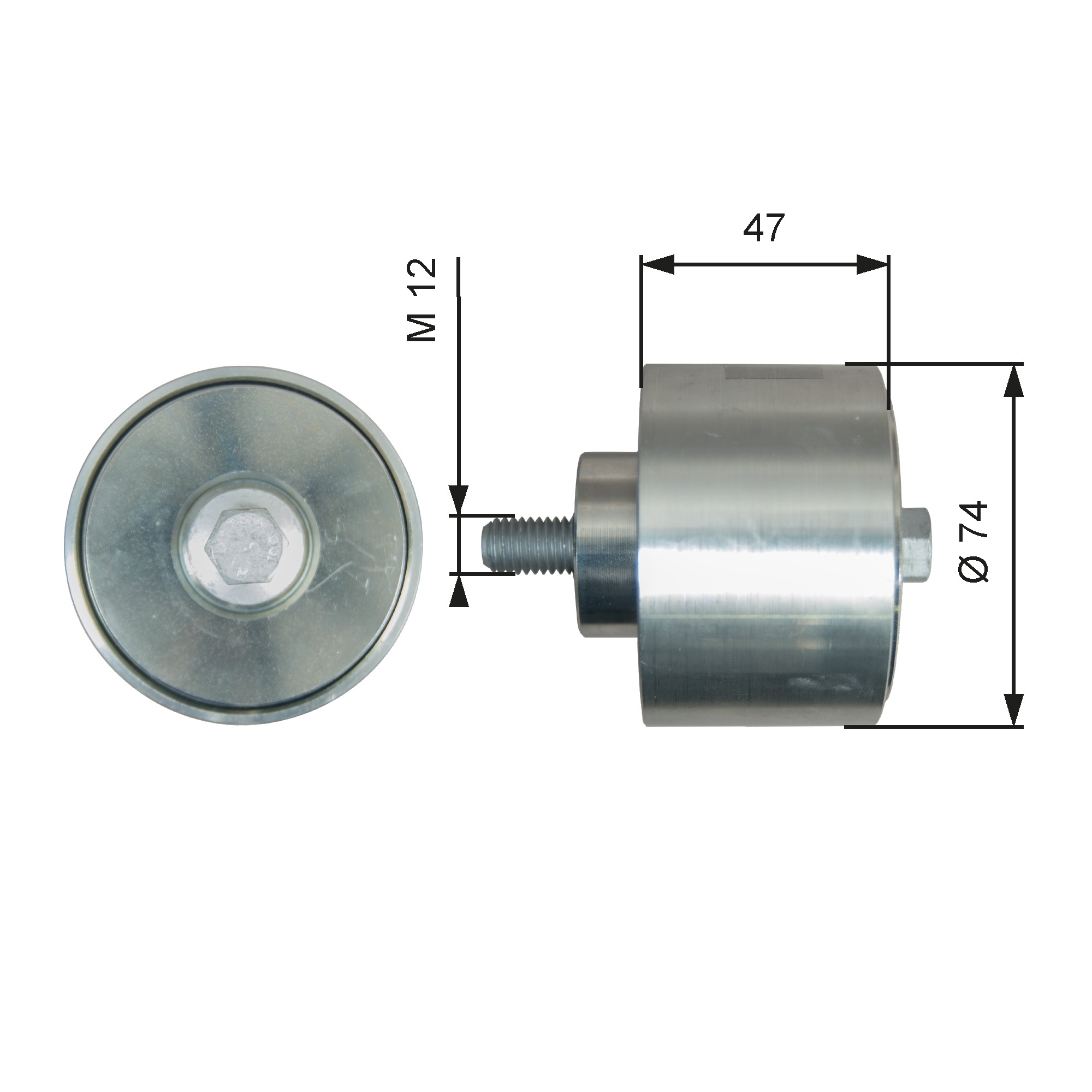 Deflection/Guide Pulley, V-ribbed belt - T36637 GATES
