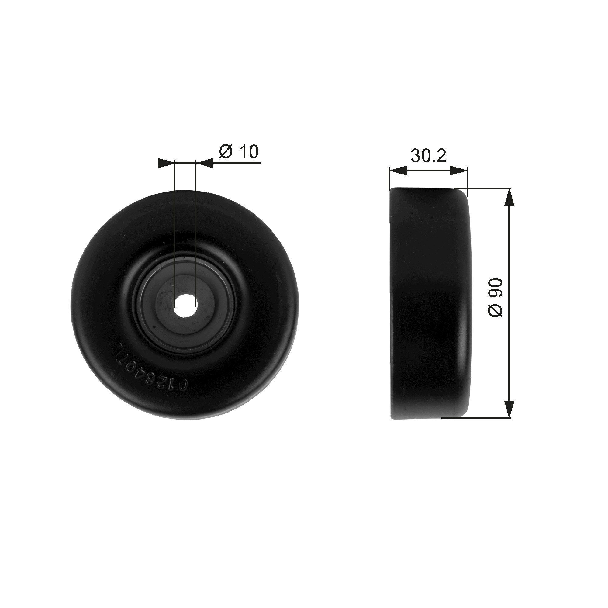 Deflection/Guide Pulley, V-ribbed belt - T38042 GATES