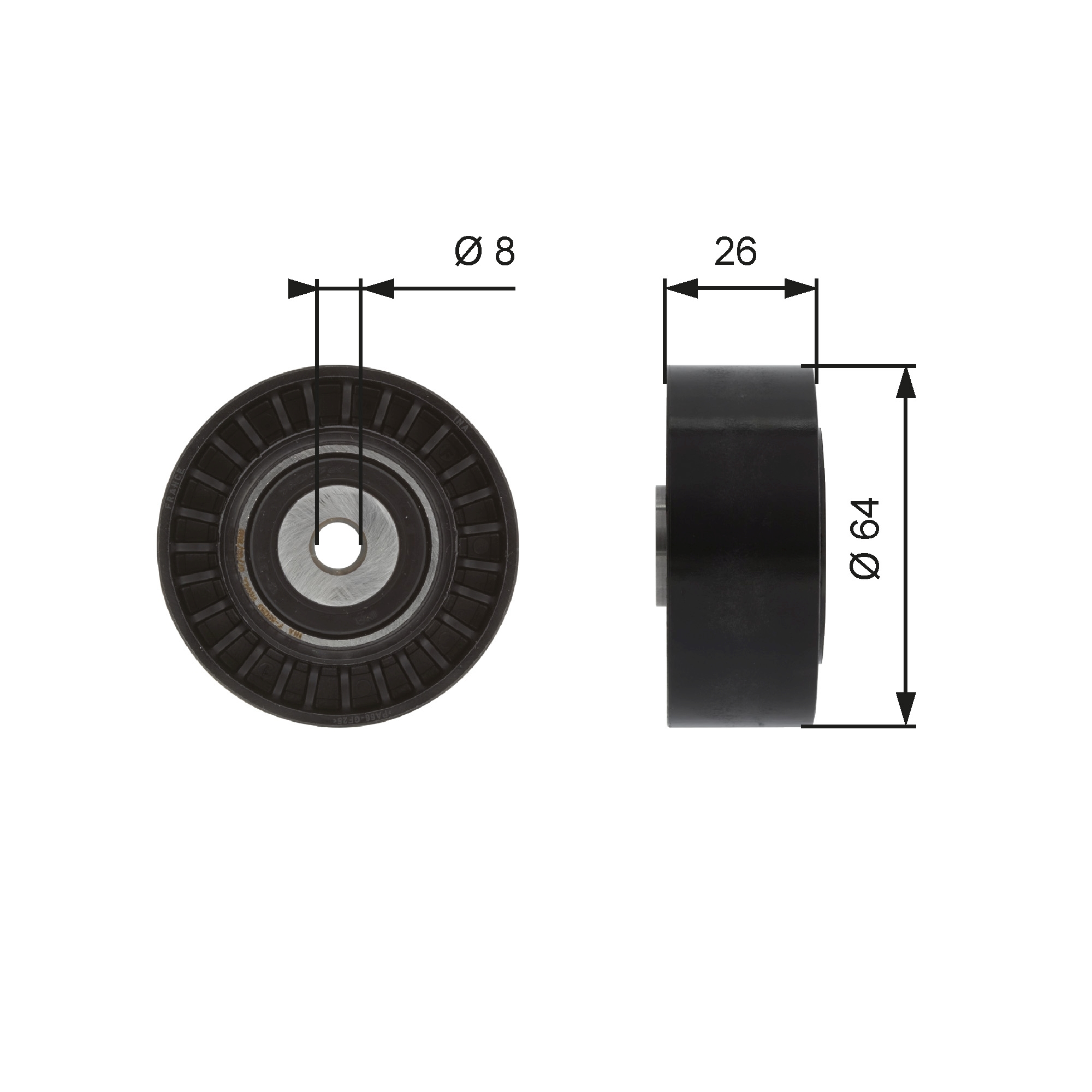 Galoppino/Guidacinghia, Cinghia Poly-V - T38094 GATES