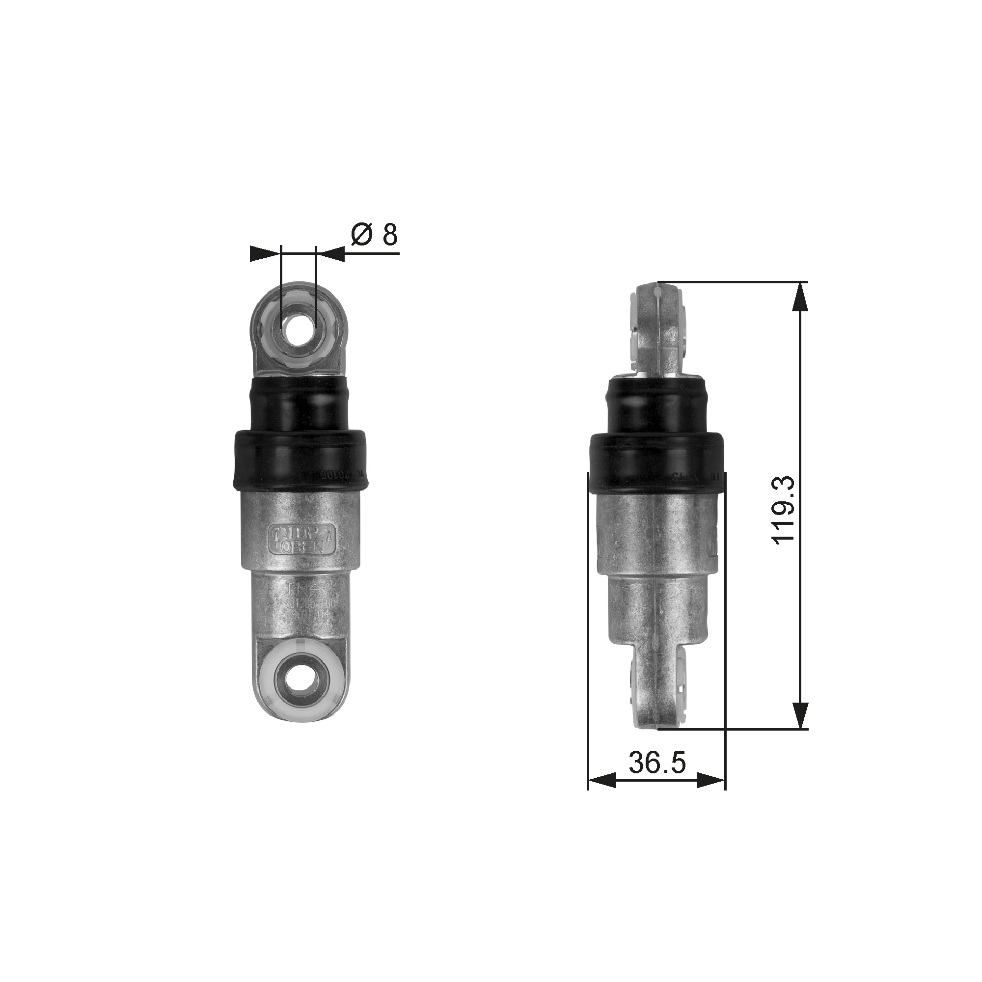 Vibration Damper, V-ribbed belt - T38218 GATES