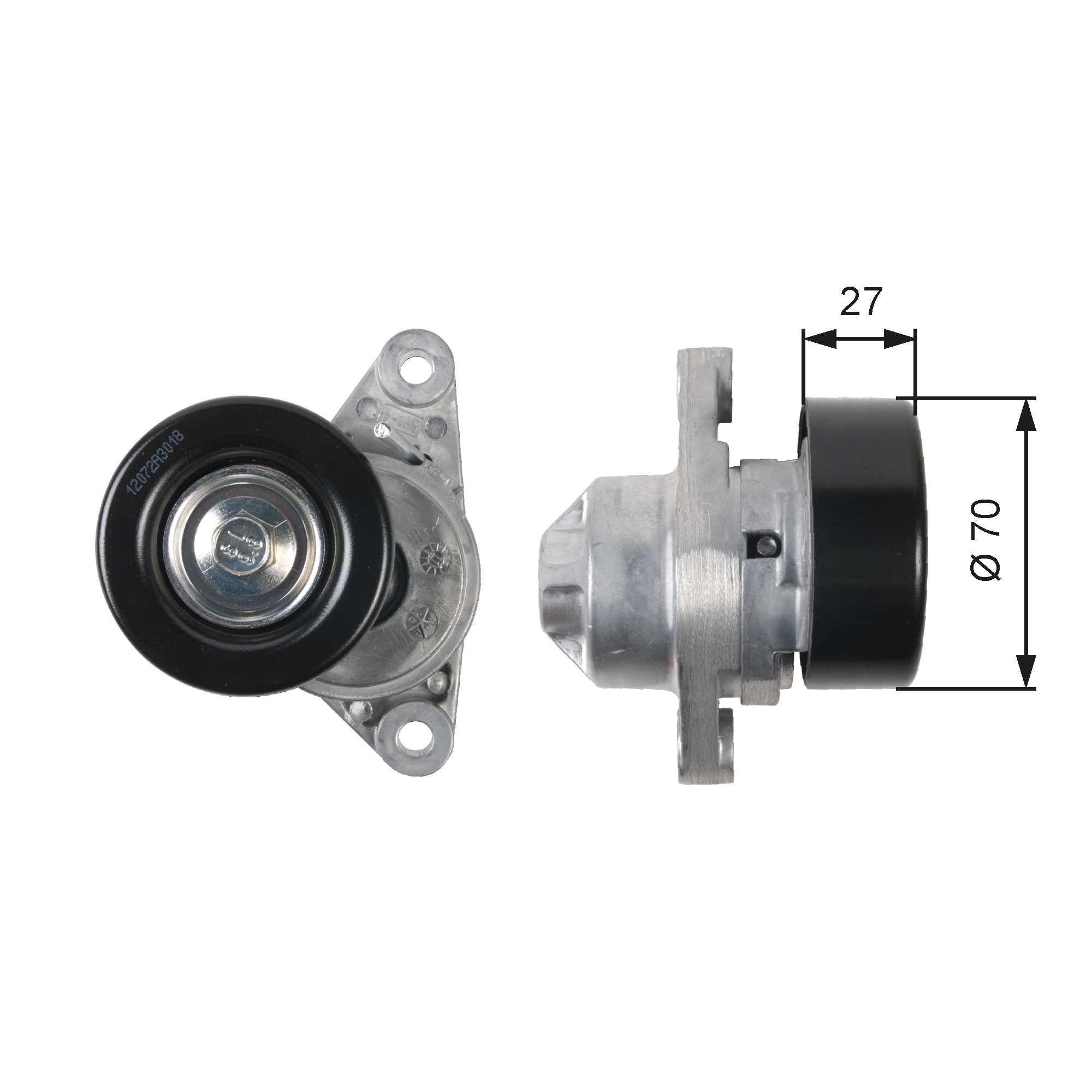 Belt Tensioner, V-ribbed belt - T38273 GATES