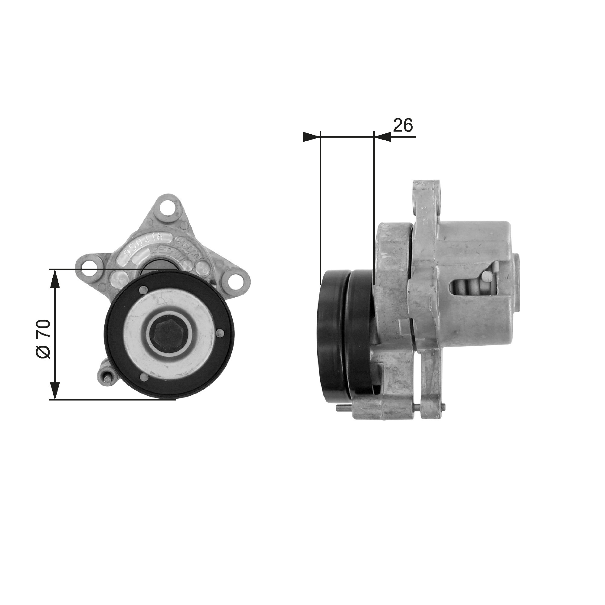 Tendicinghia, Cinghia Poly-V - T38283 GATES