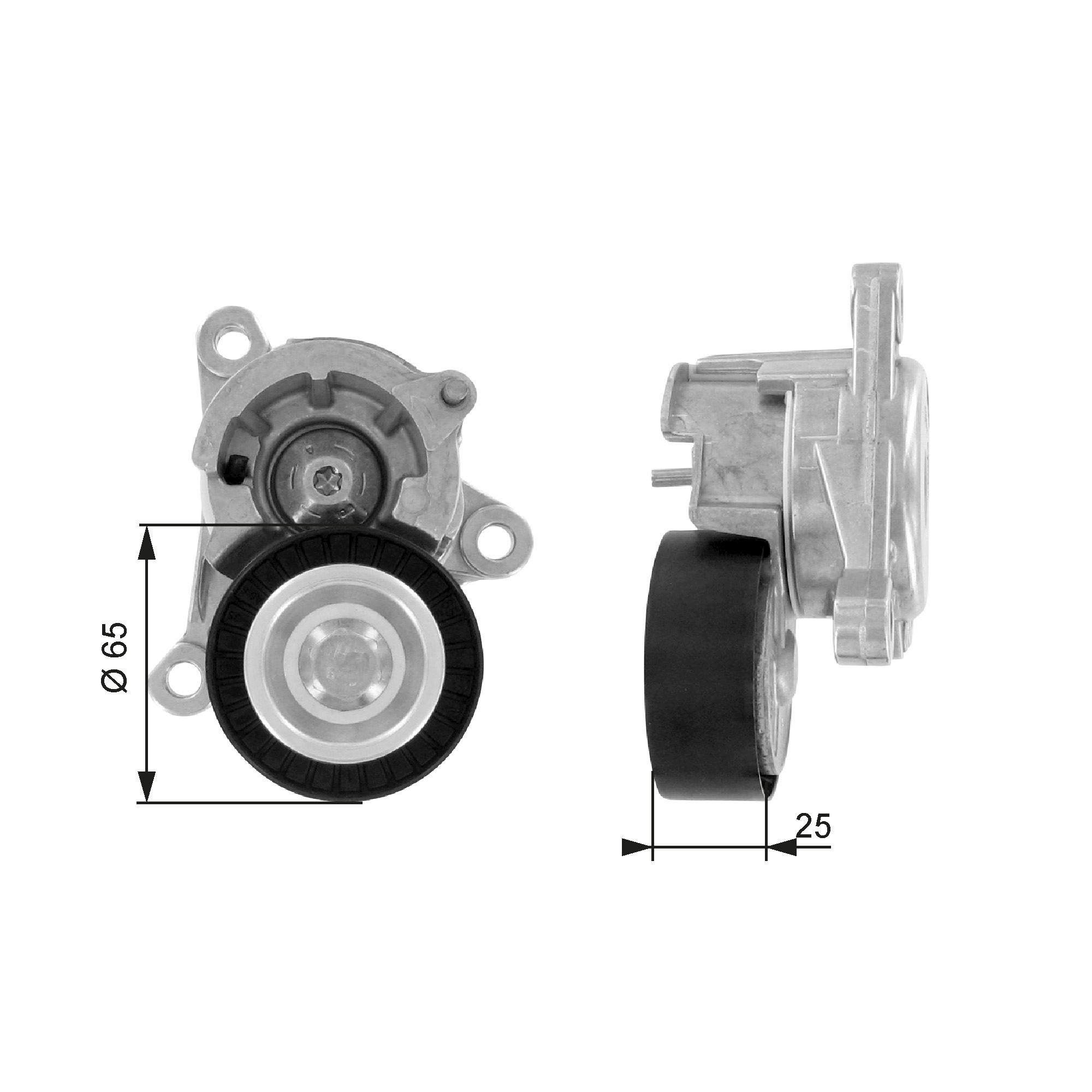 Belt Tensioner, V-ribbed belt - T38320 GATES