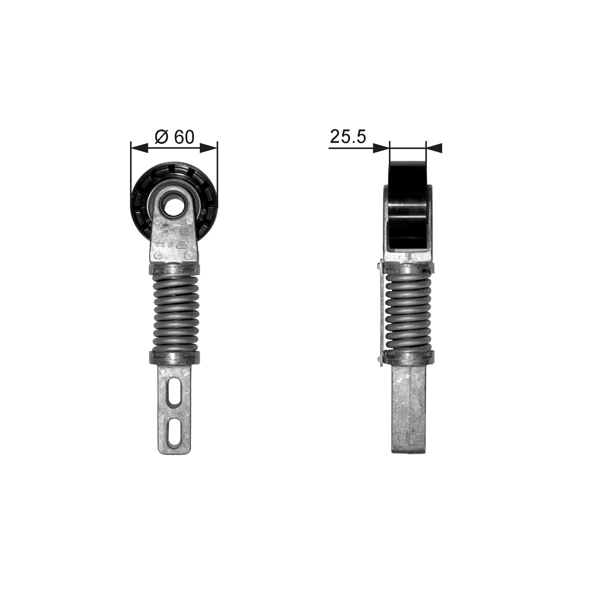Belt Tensioner, V-ribbed belt - T38355 GATES