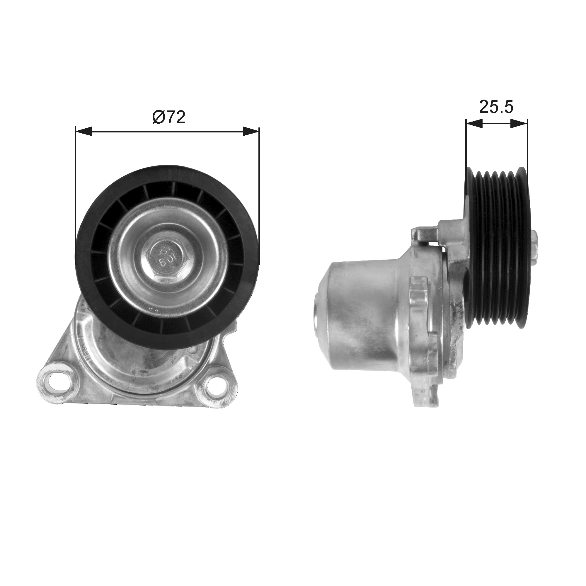 Belt Tensioner, V-ribbed belt - T38408 GATES