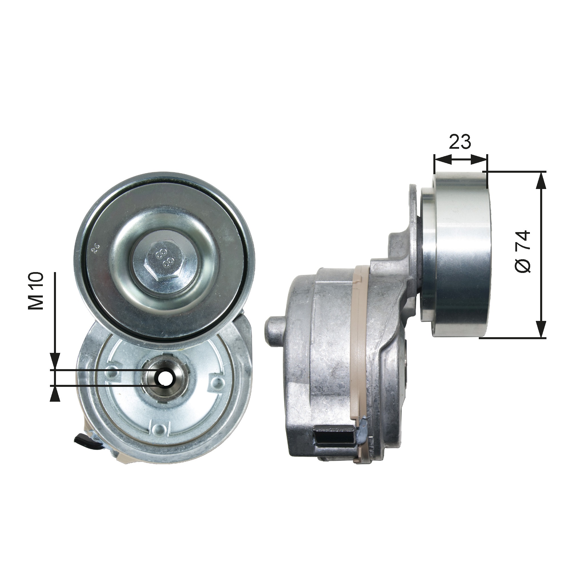 Belt Tensioner, V-ribbed belt - T38719 GATES