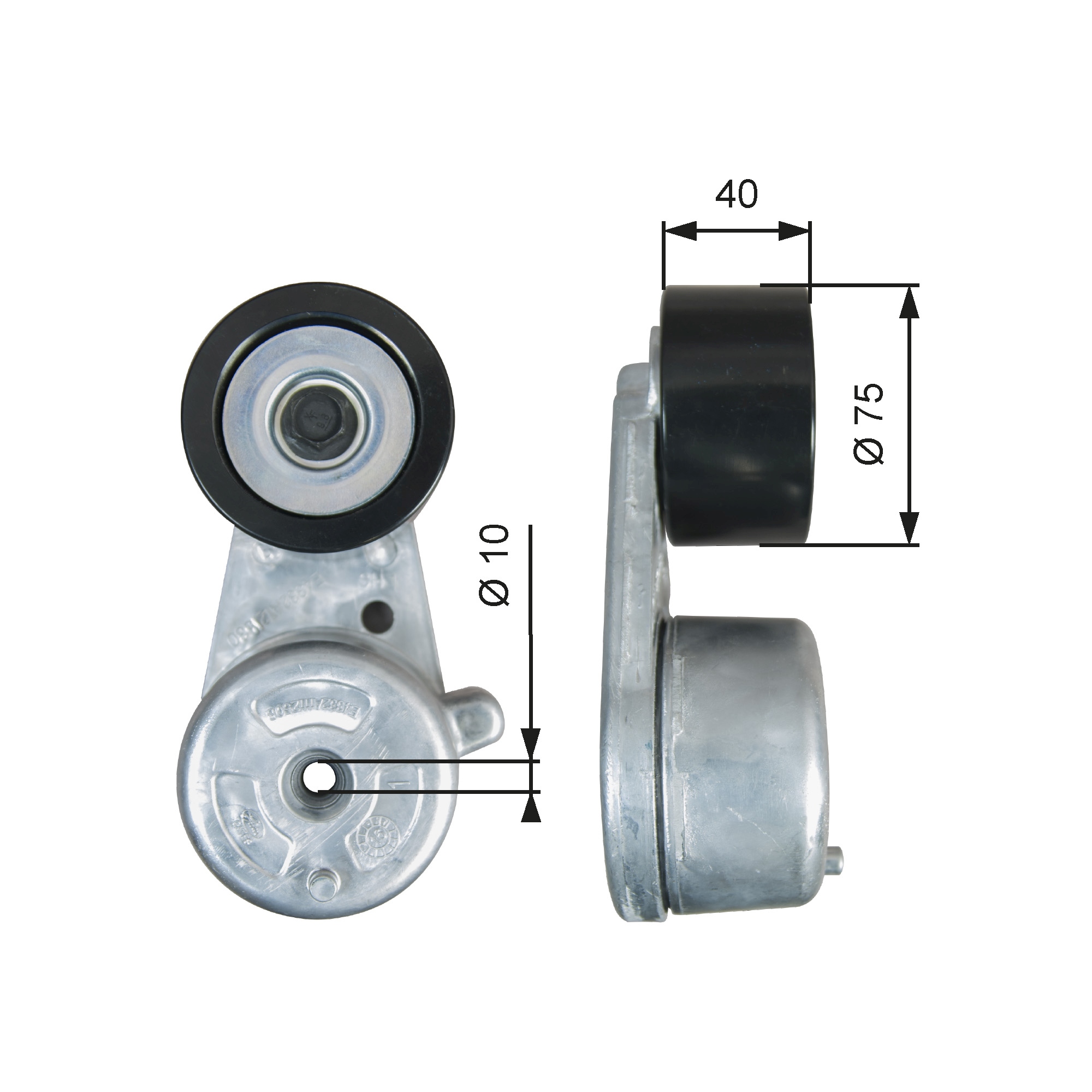 Belt Tensioner, V-ribbed belt - T38720 GATES