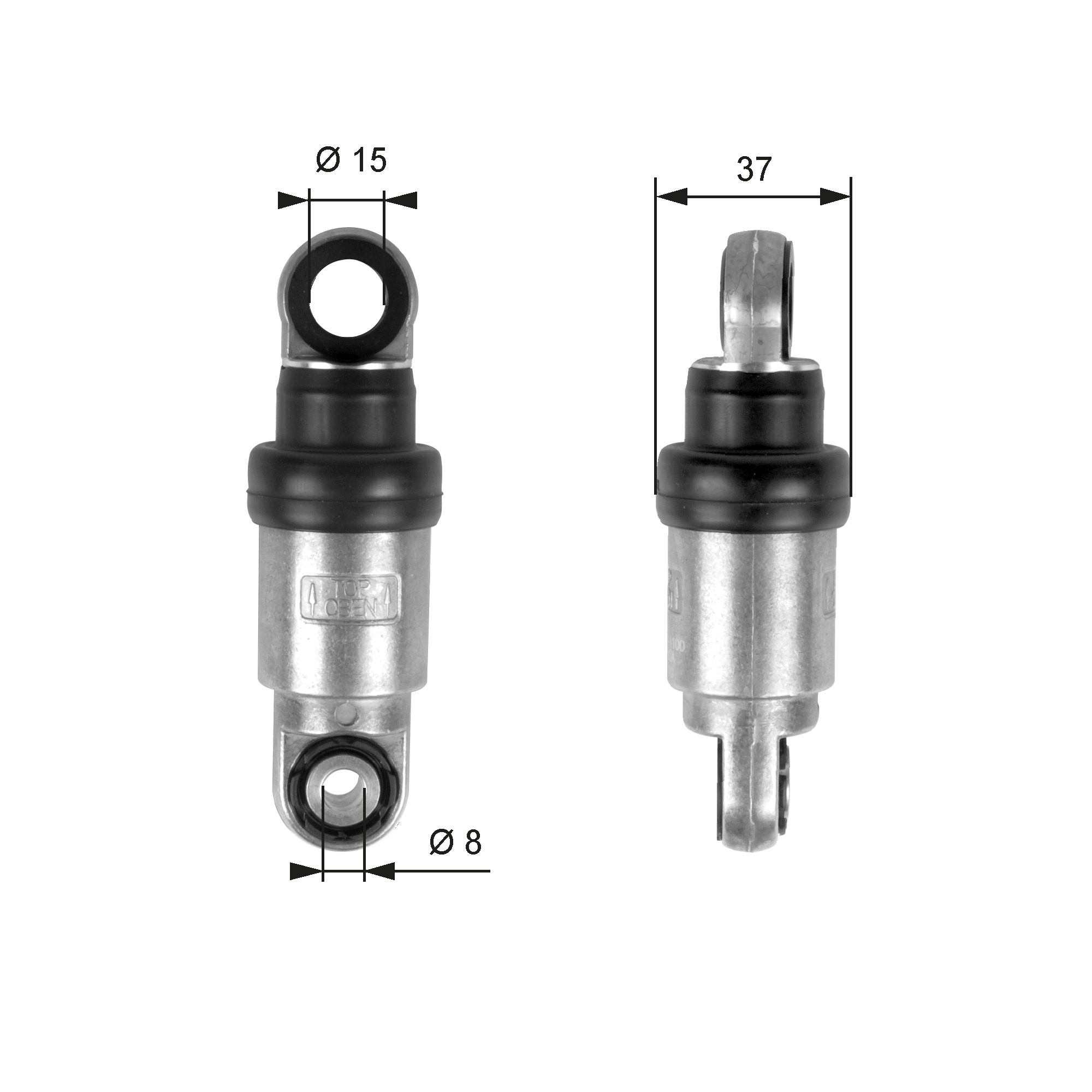 vibracijos slopintuvas, V formos rumbuotas diržas - T39097 GATES