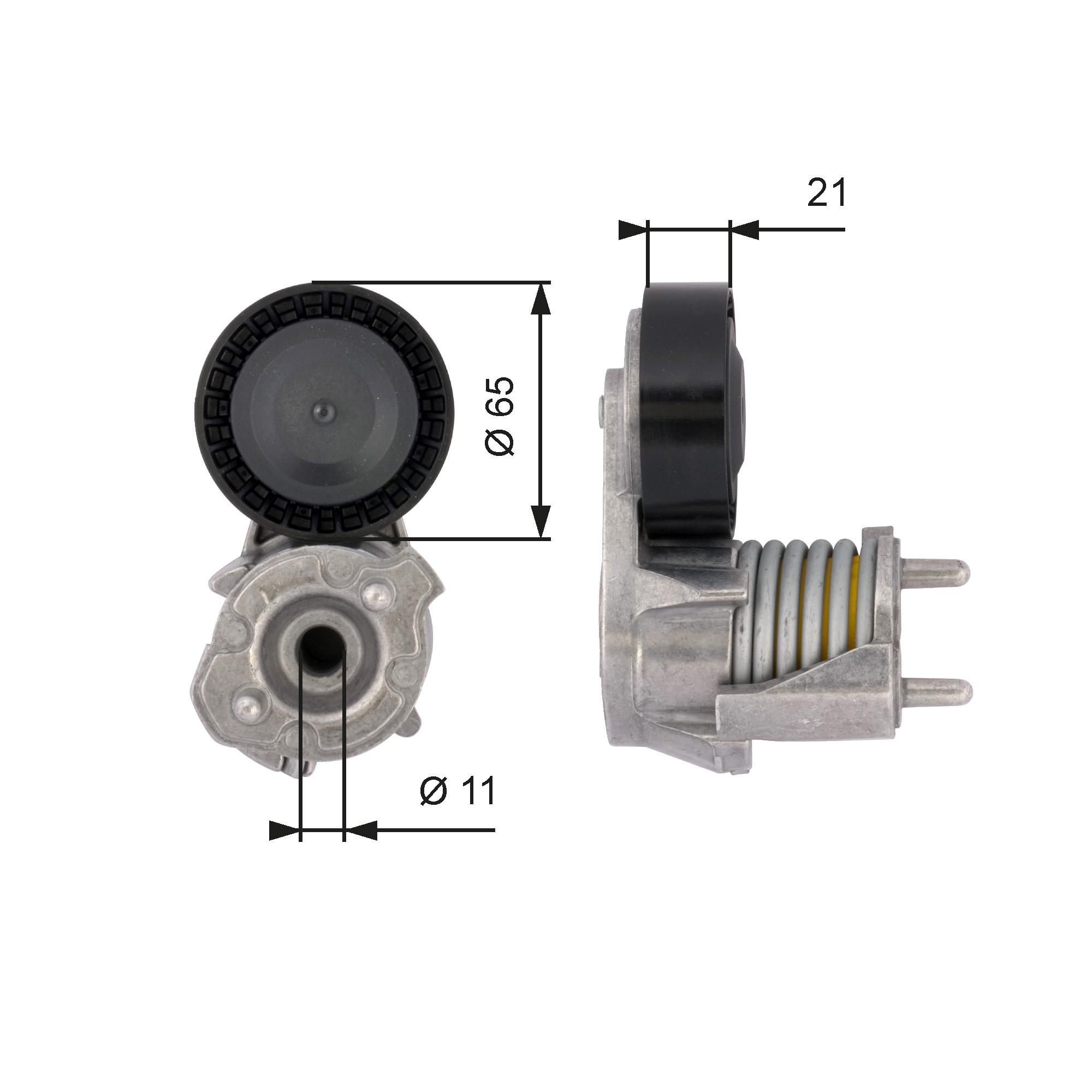 Belt Tensioner, V-ribbed belt - T39118 GATES