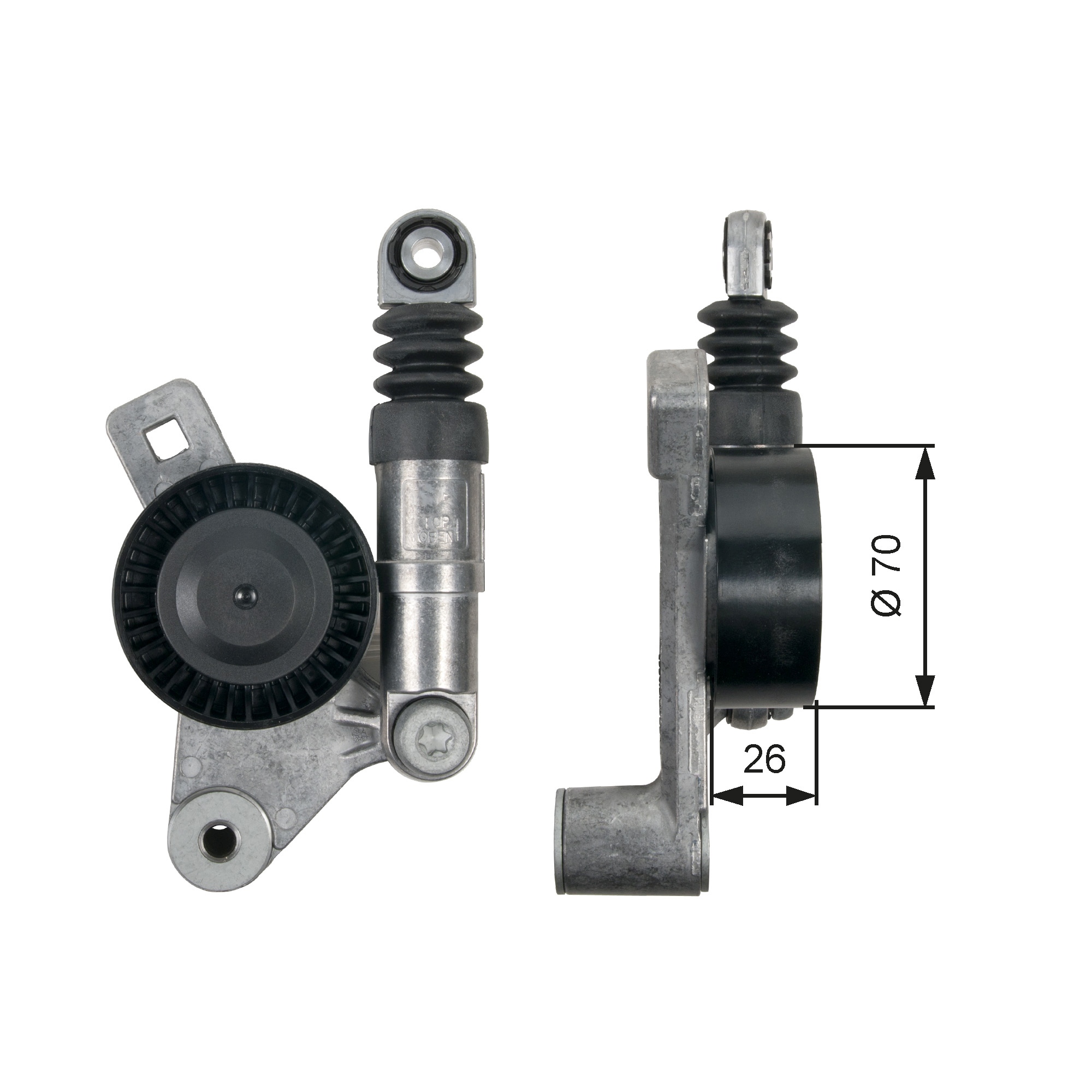 Belt Tensioner, V-ribbed belt - T39132 GATES