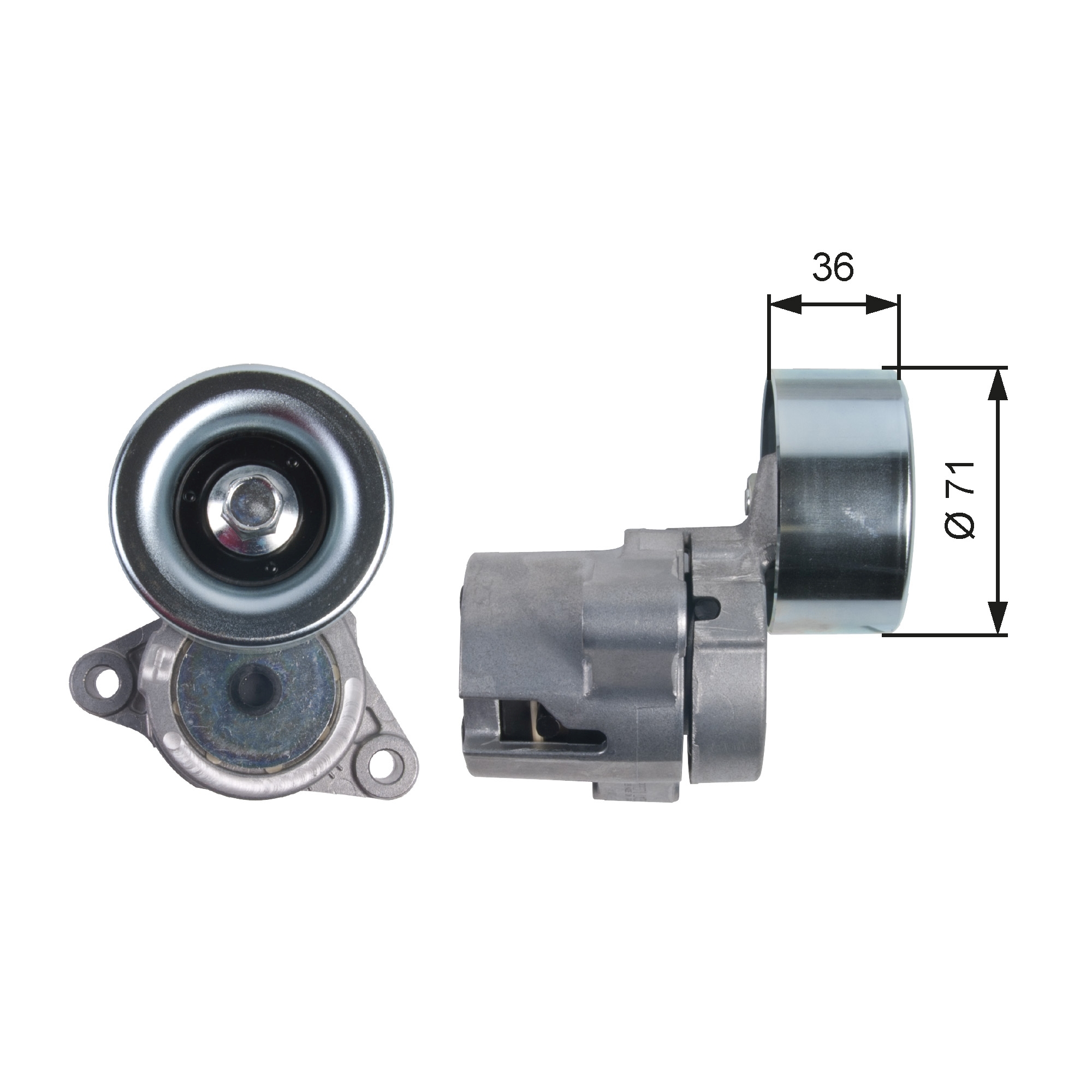 Belt Tensioner, V-ribbed belt - T39133 GATES