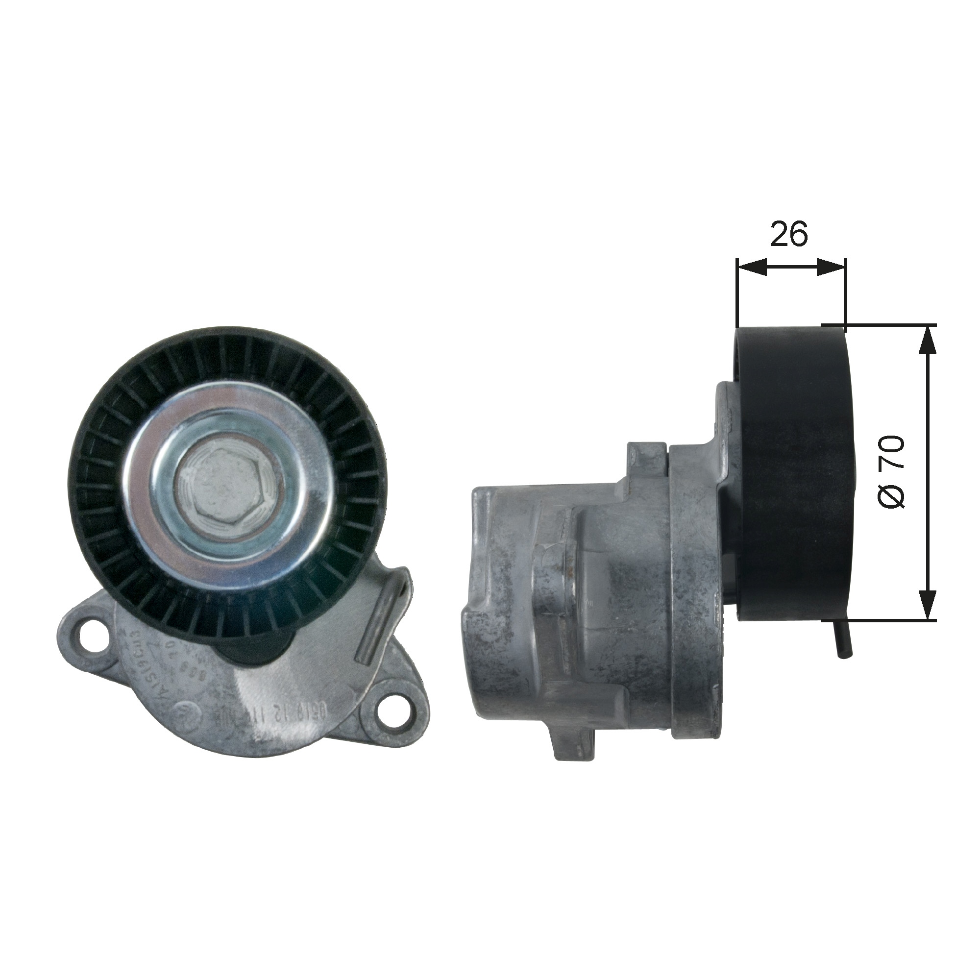 Belt Tensioner, V-ribbed belt - T39164 GATES