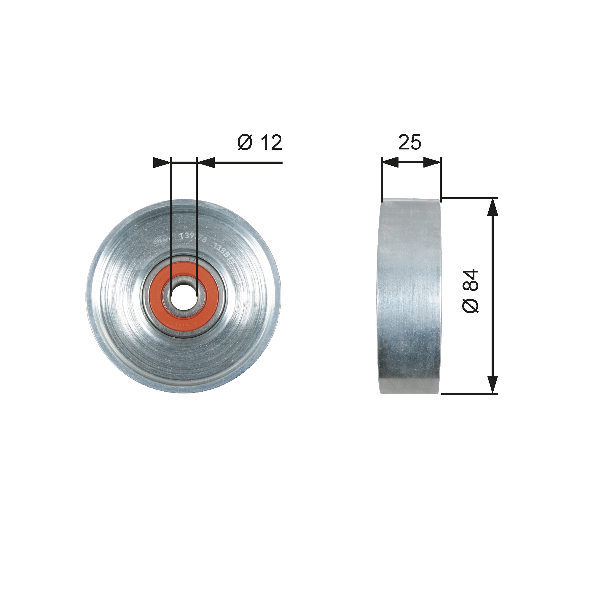 Rullo tenditore, Cinghia Poly-V - T39178 GATES
