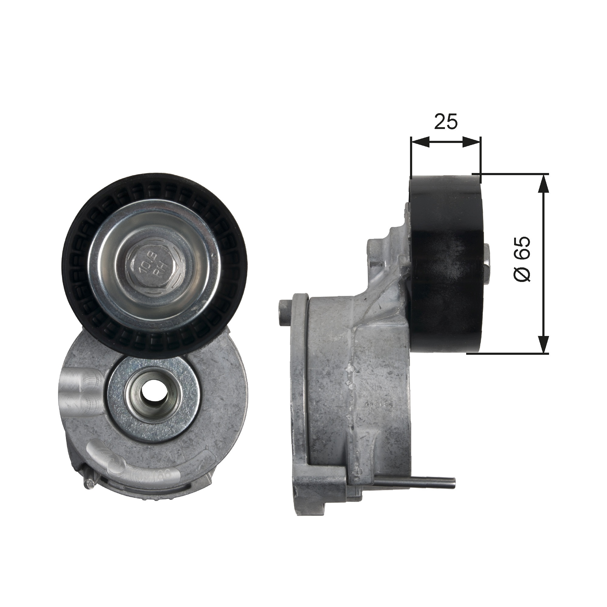 Belt Tensioner, V-ribbed belt - T39186 GATES