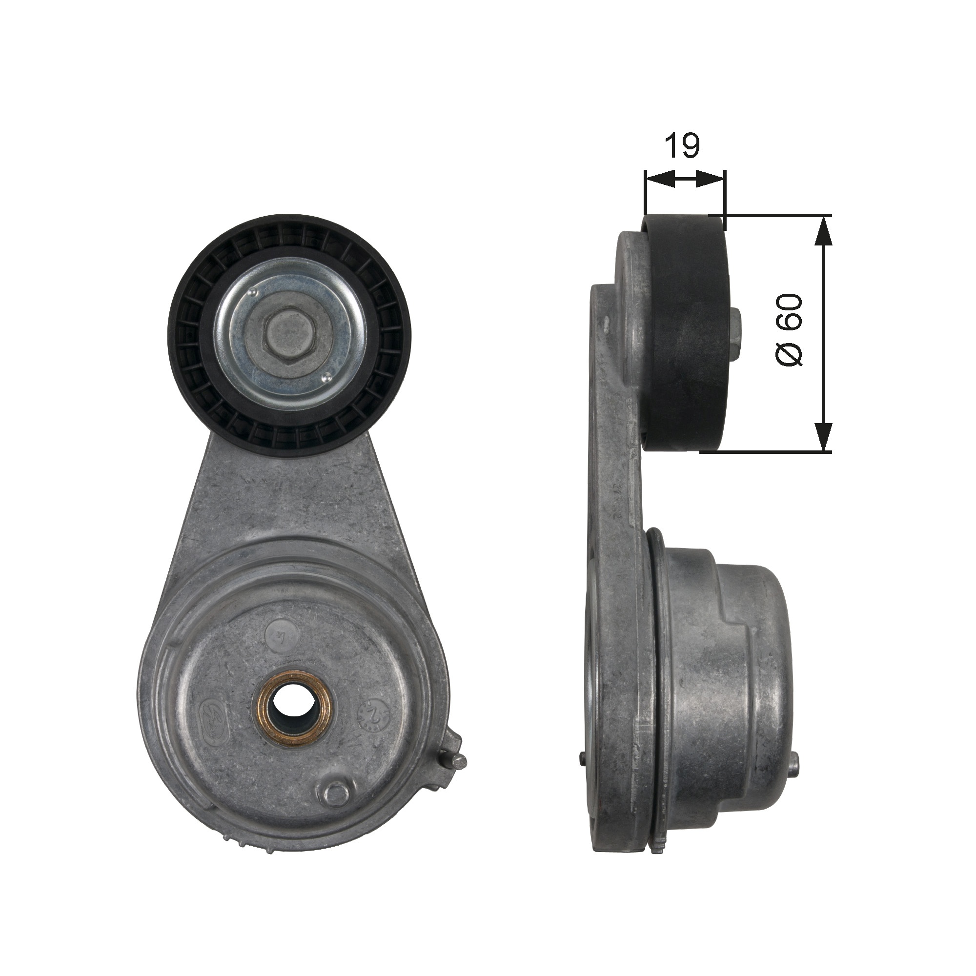 Belt Tensioner, V-ribbed belt - T39190 GATES