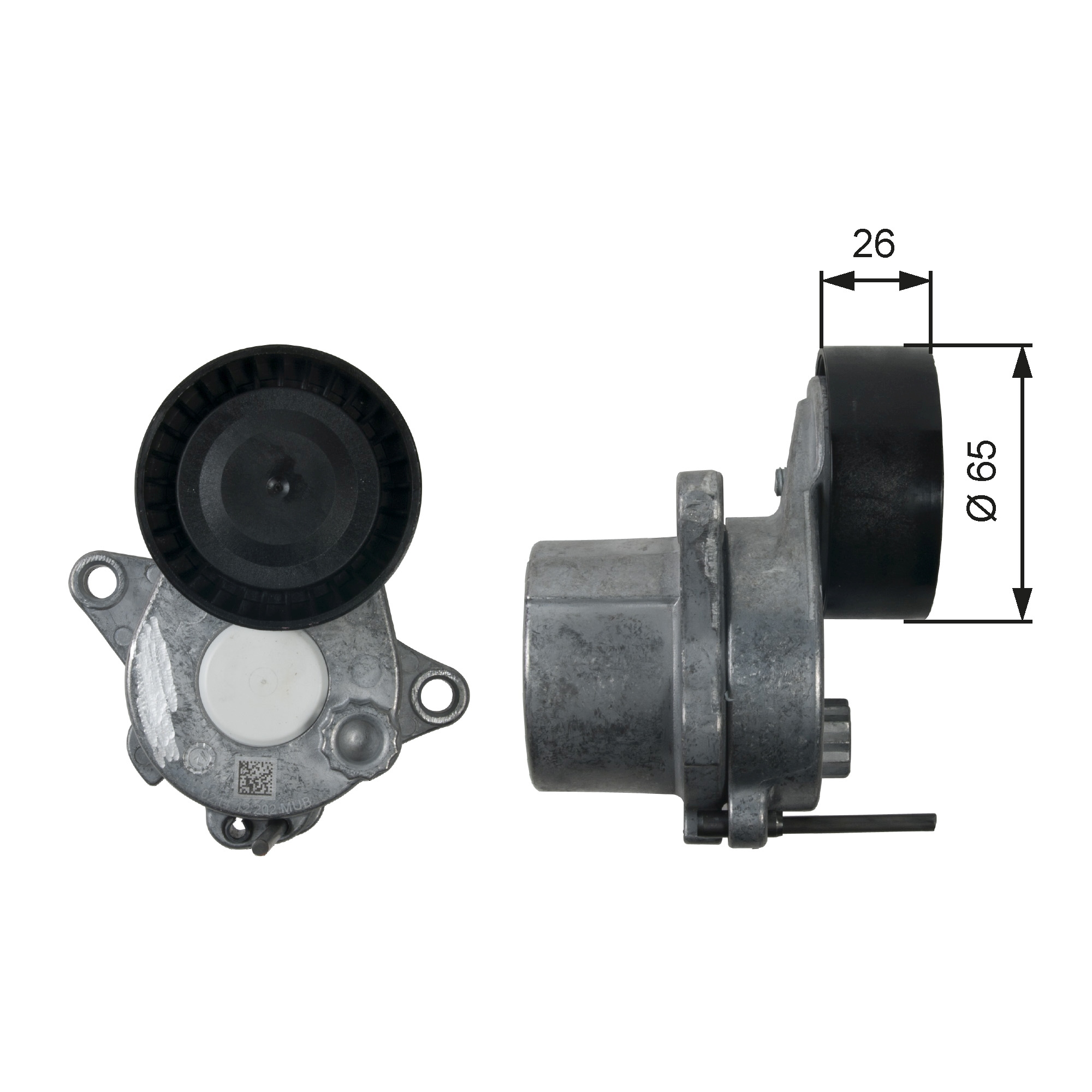 Belt Tensioner, V-ribbed belt - T39196 GATES
