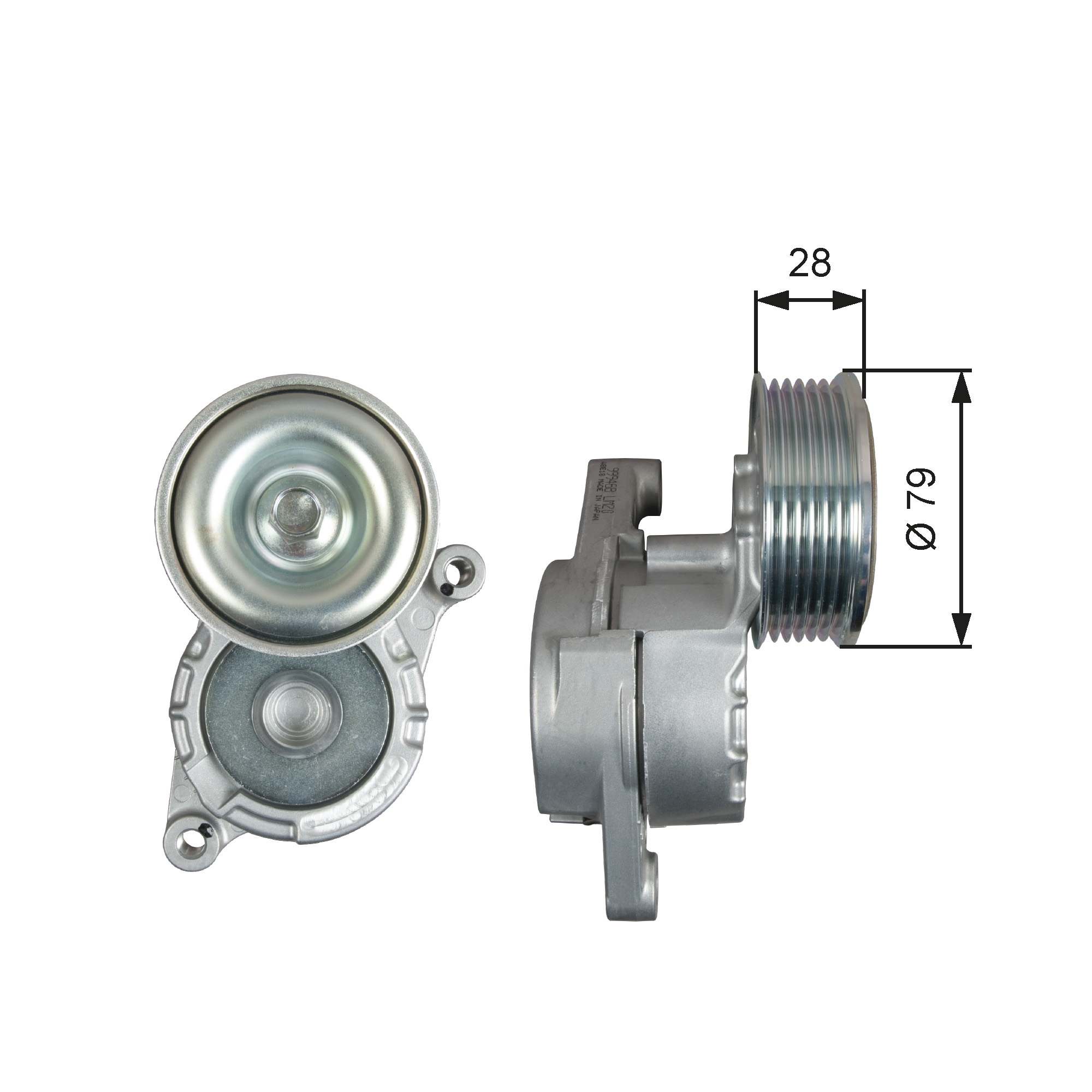 Belt Tensioner, V-ribbed belt - T39284 GATES