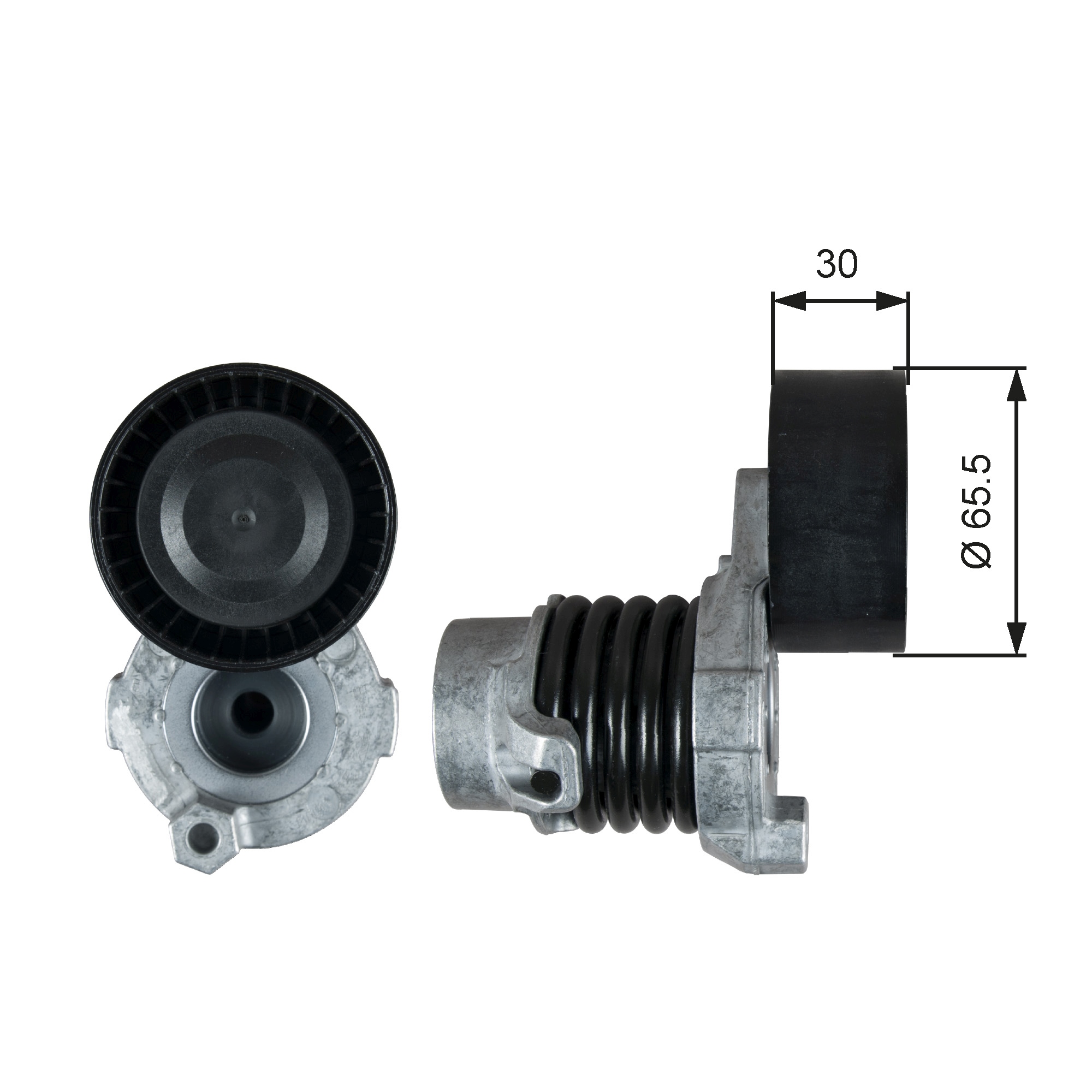 Belt Tensioner, V-ribbed belt - T39367 GATES