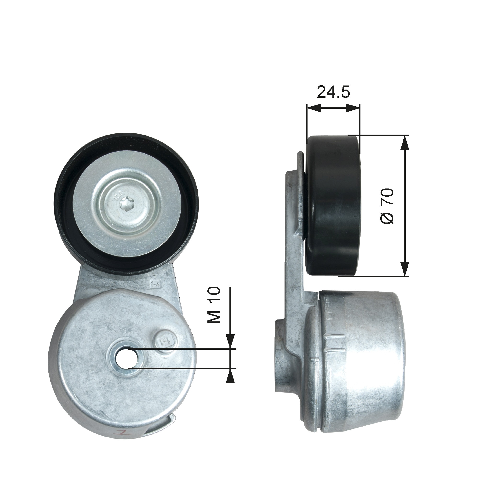 Belt Tensioner, V-ribbed belt - T39375 GATES