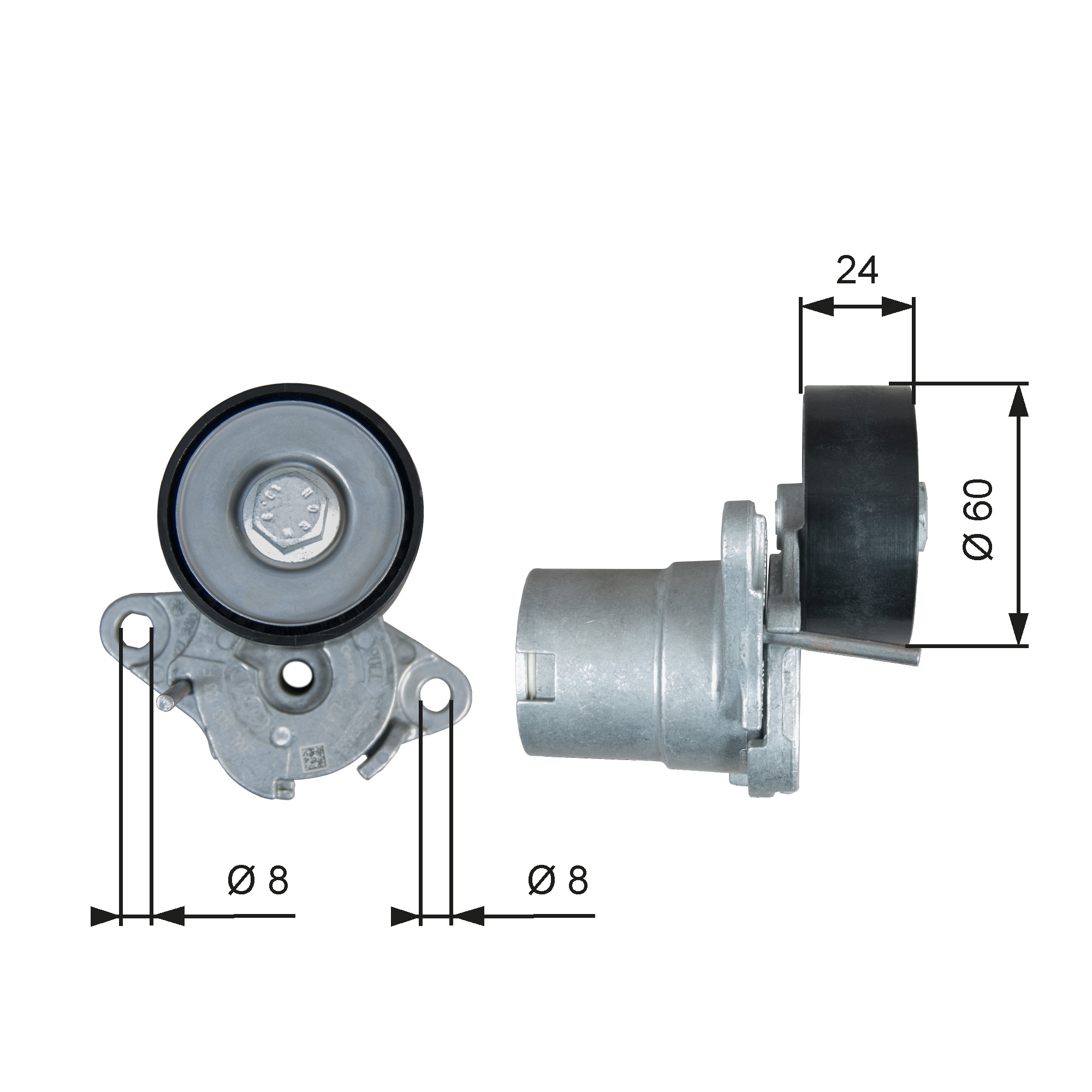 Belt Tensioner, V-ribbed belt - T39397 GATES