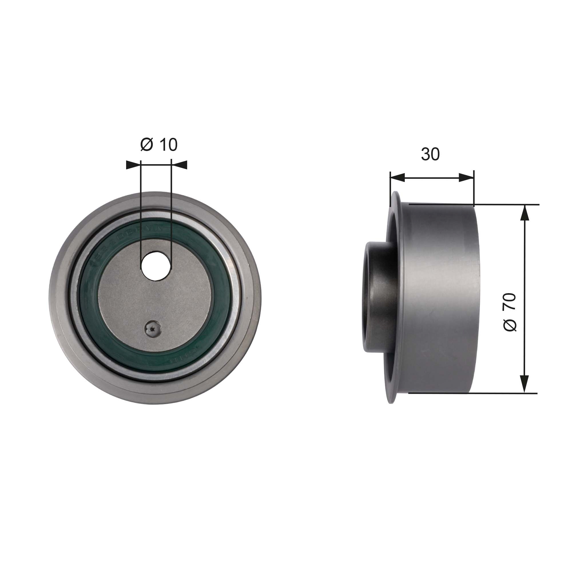 Tensioner Pulley, timing belt - T41041 GATES