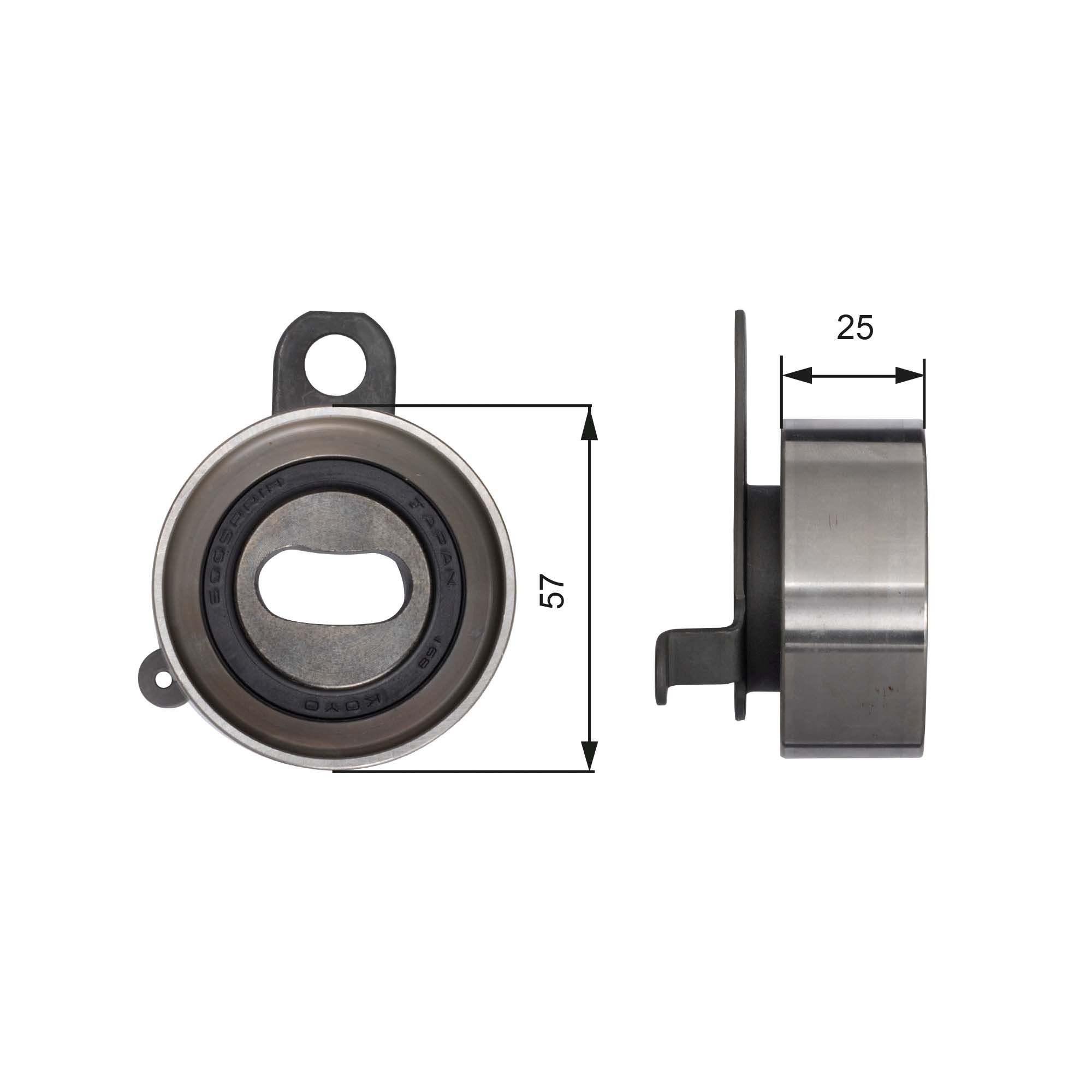 Tensioner Pulley, timing belt - T41072 GATES