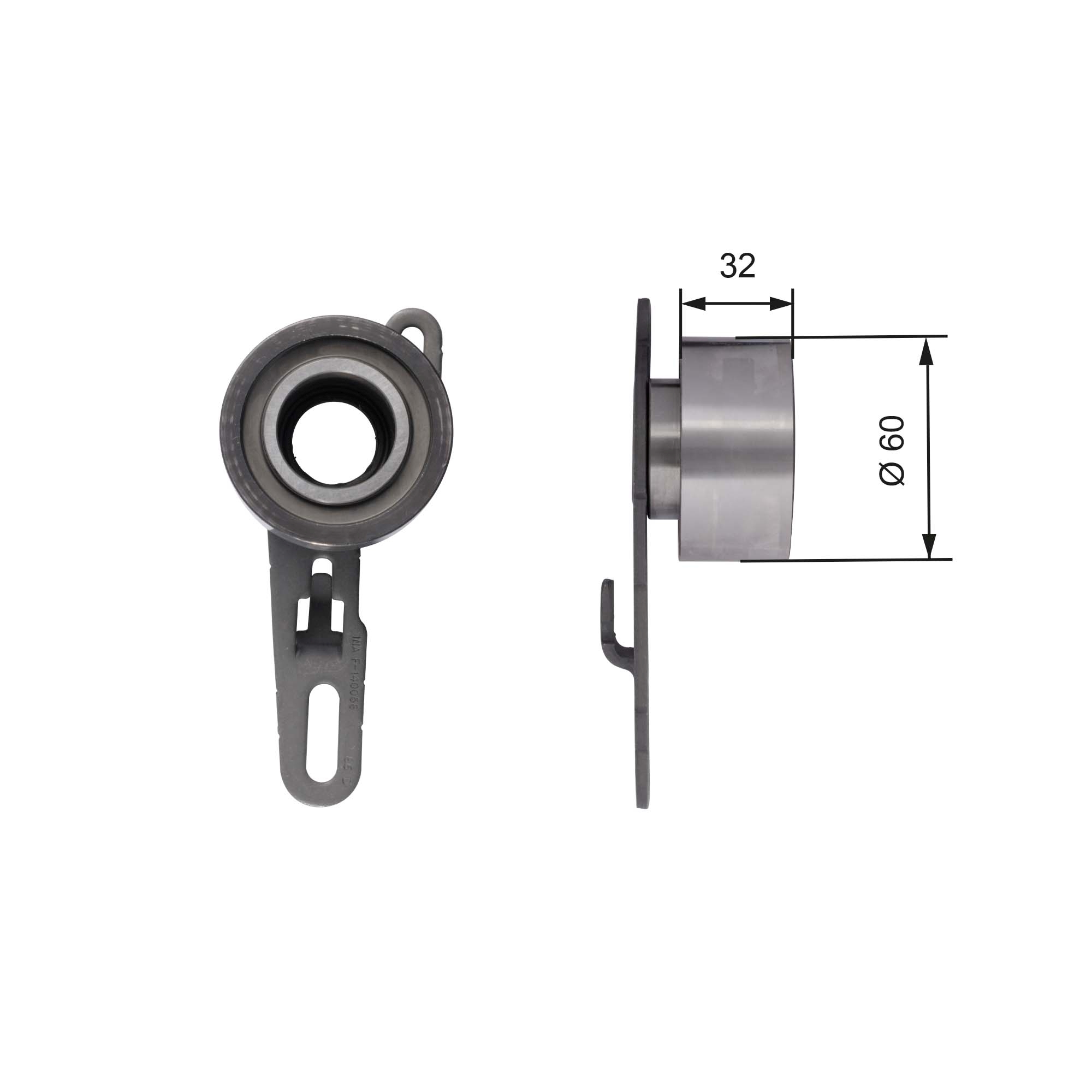 Tensioner Pulley, timing belt - T41150 GATES