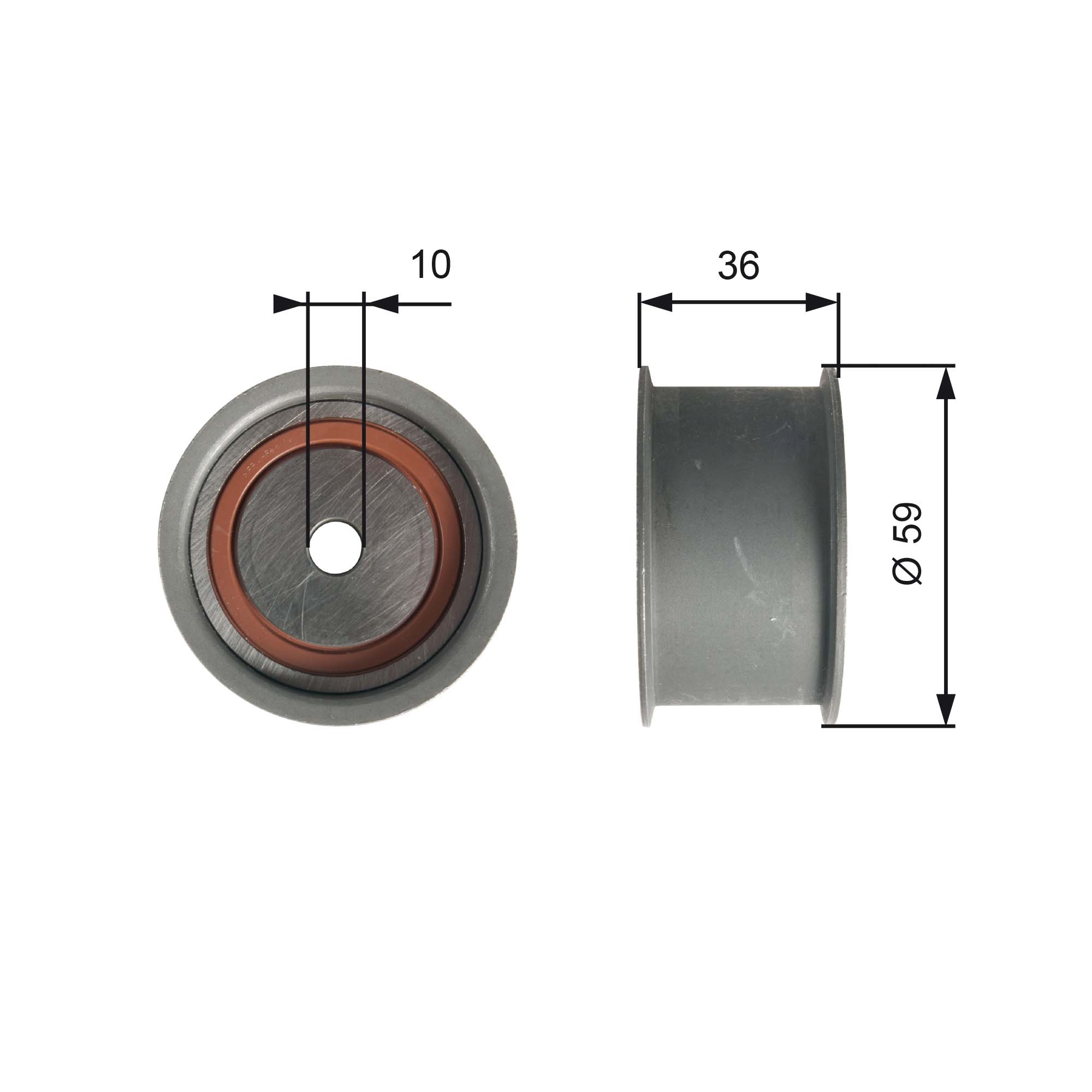 Deflection/Guide Pulley, timing belt - T41227 GATES