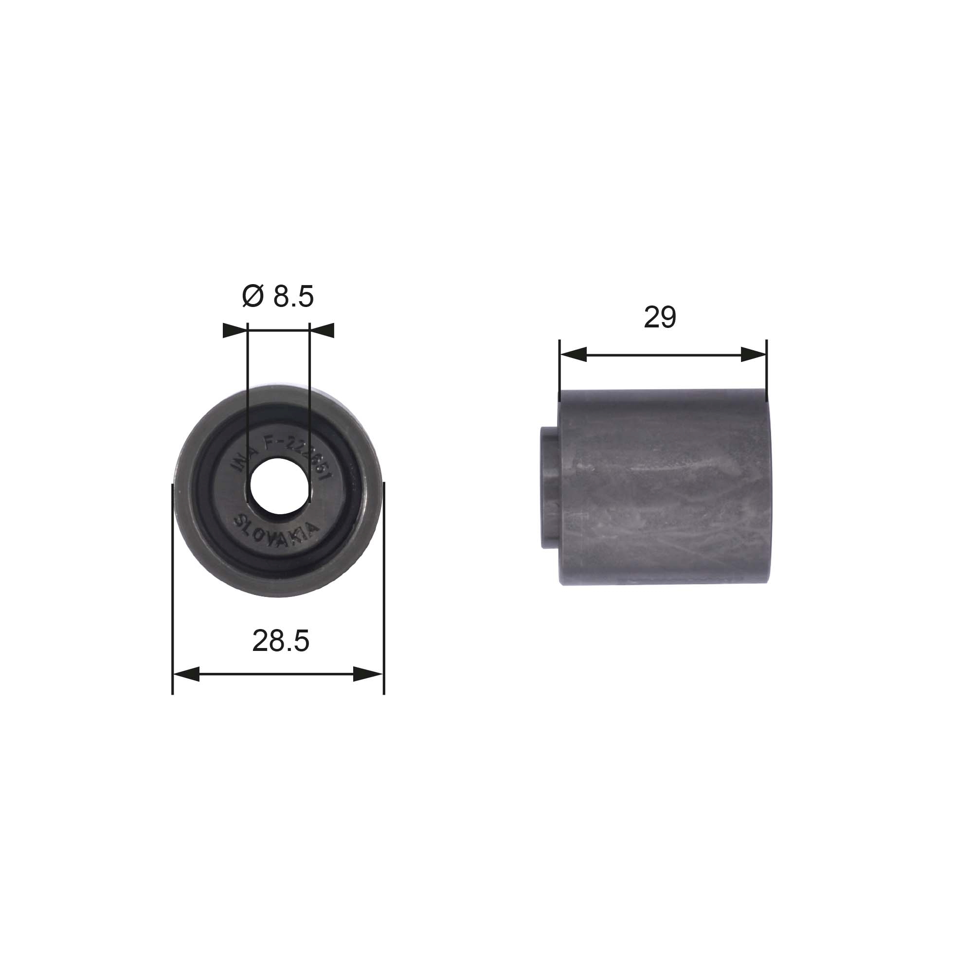 Deflection/Guide Pulley, timing belt - T42045 GATES