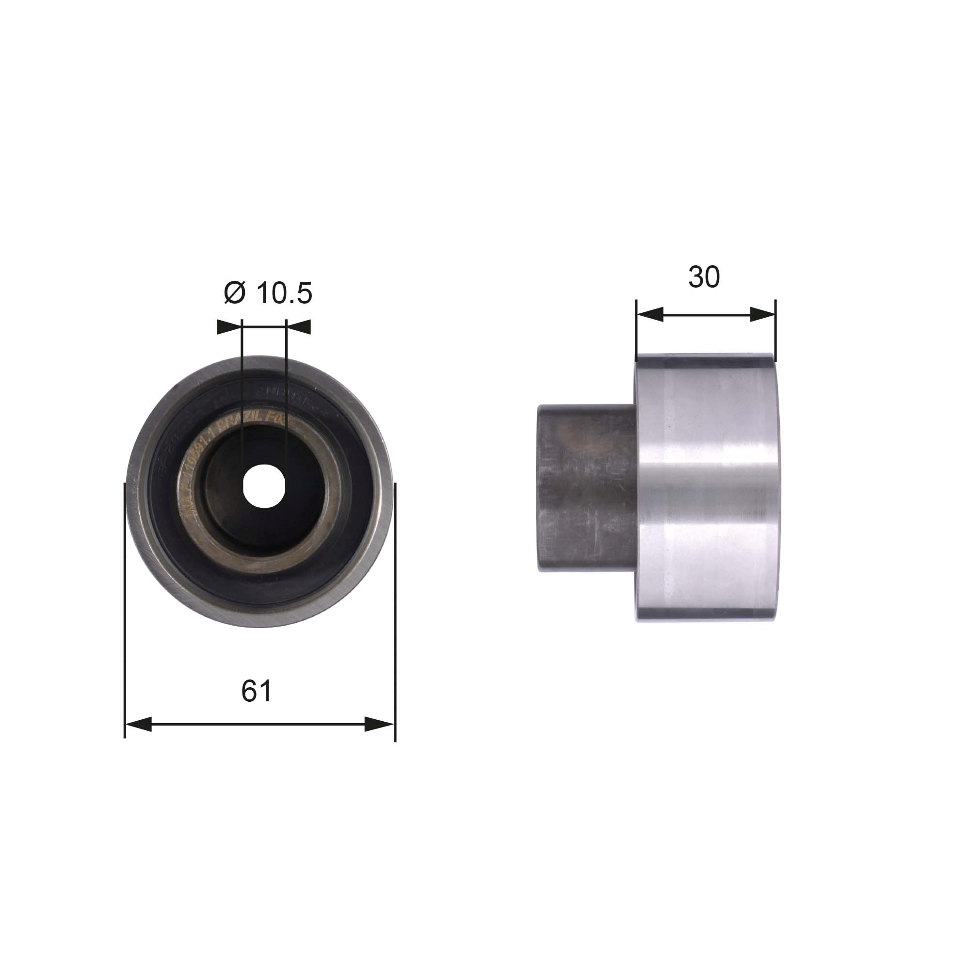 Deflection/Guide Pulley, timing belt - T42053 GATES