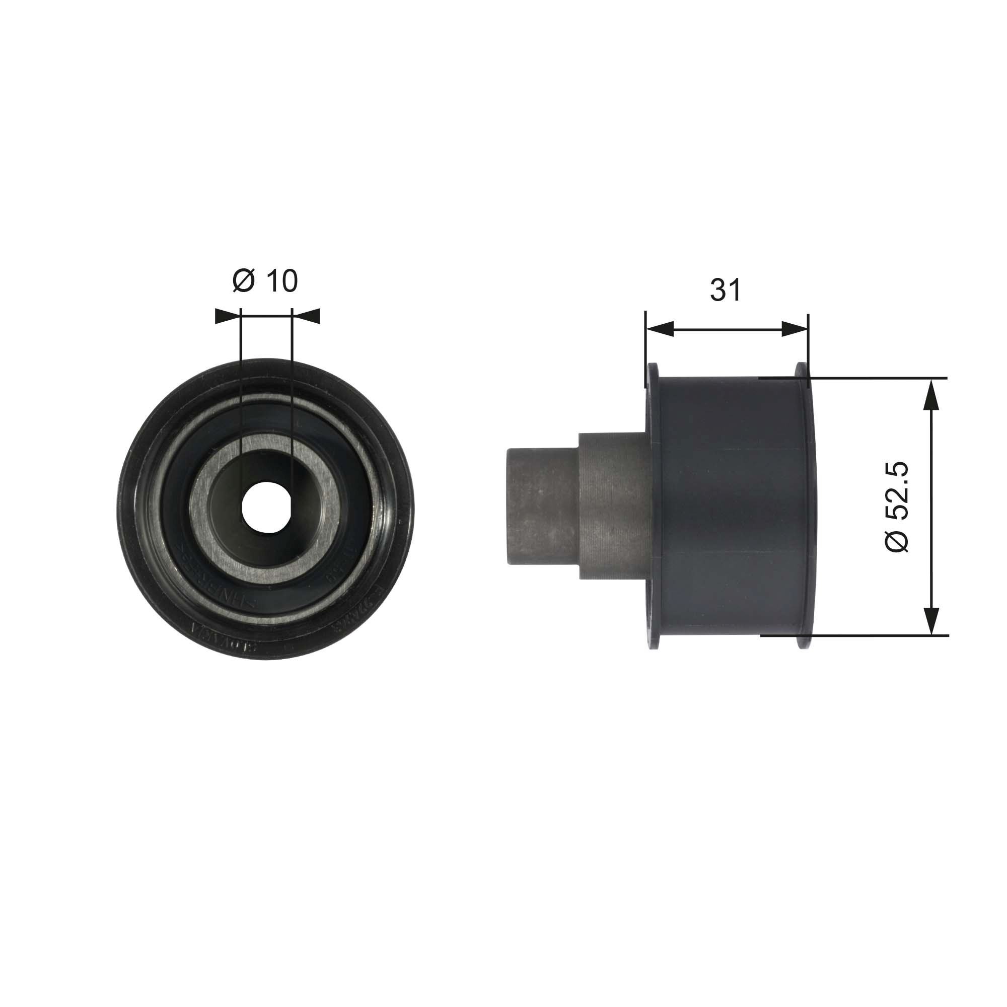Deflection/Guide Pulley, timing belt - T42080 GATES