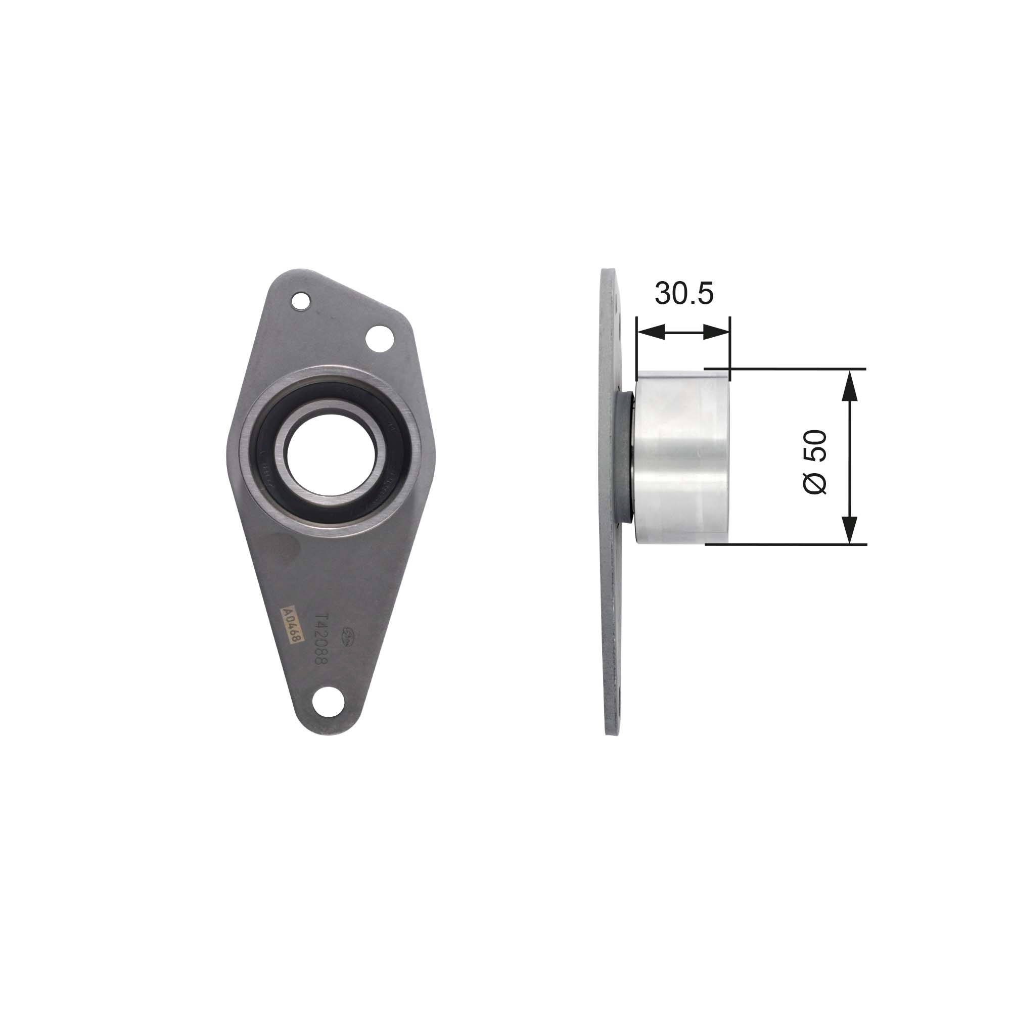Deflection/Guide Pulley, timing belt - T42088 GATES