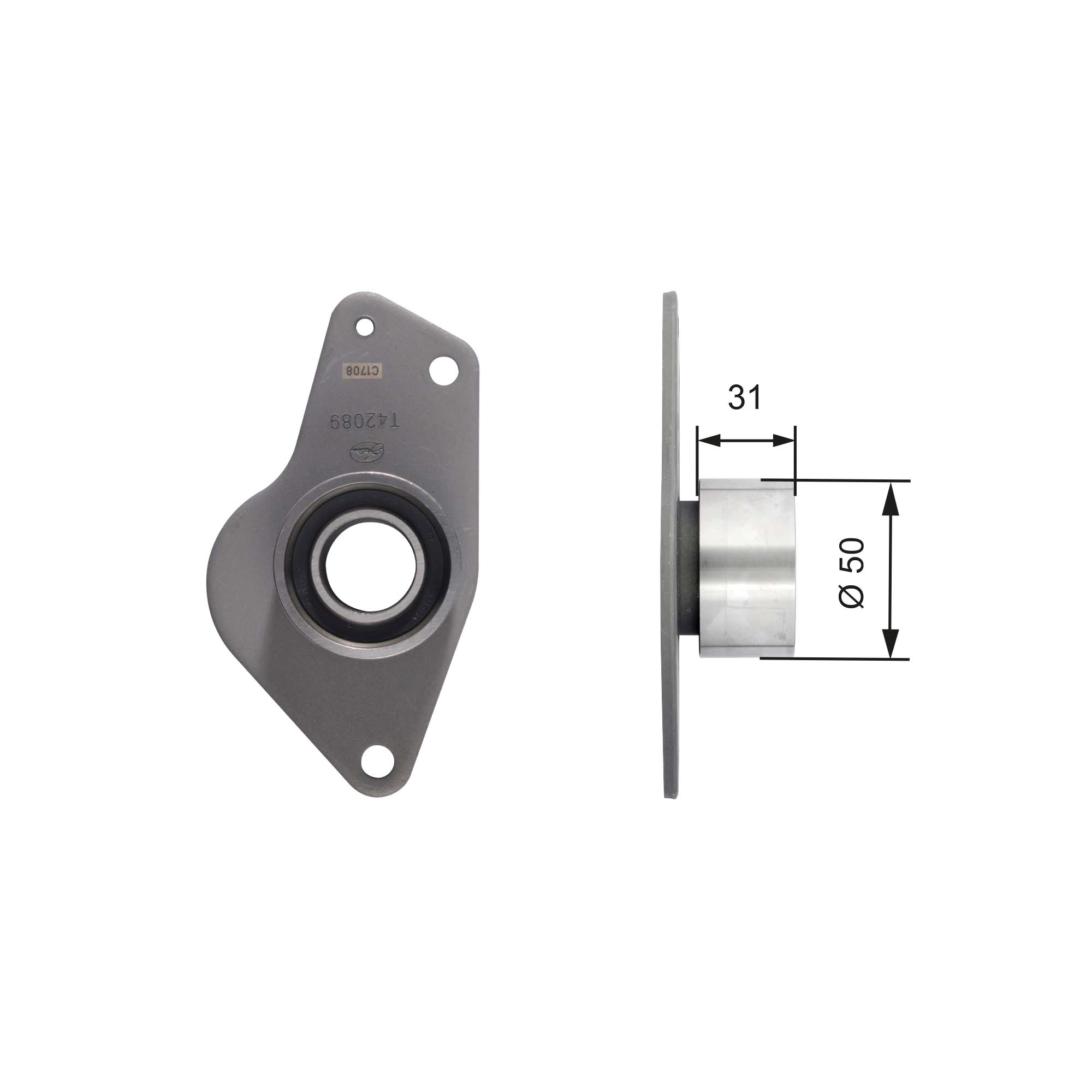 Deflection/Guide Pulley, timing belt - T42089 GATES