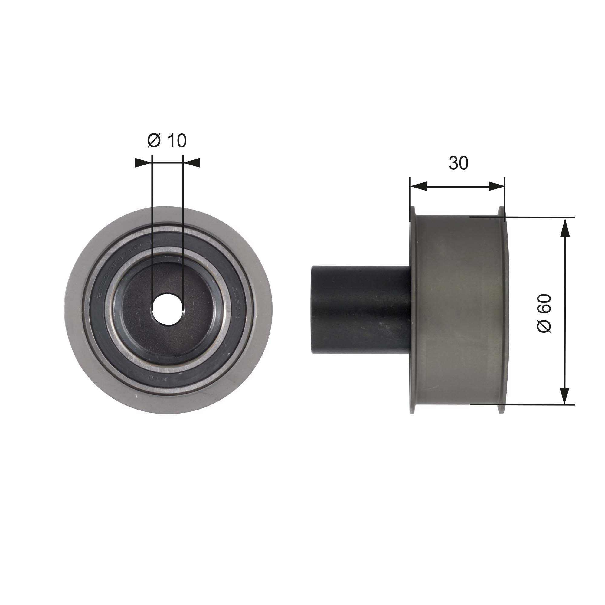 Deflection/Guide Pulley, timing belt - T42136 GATES