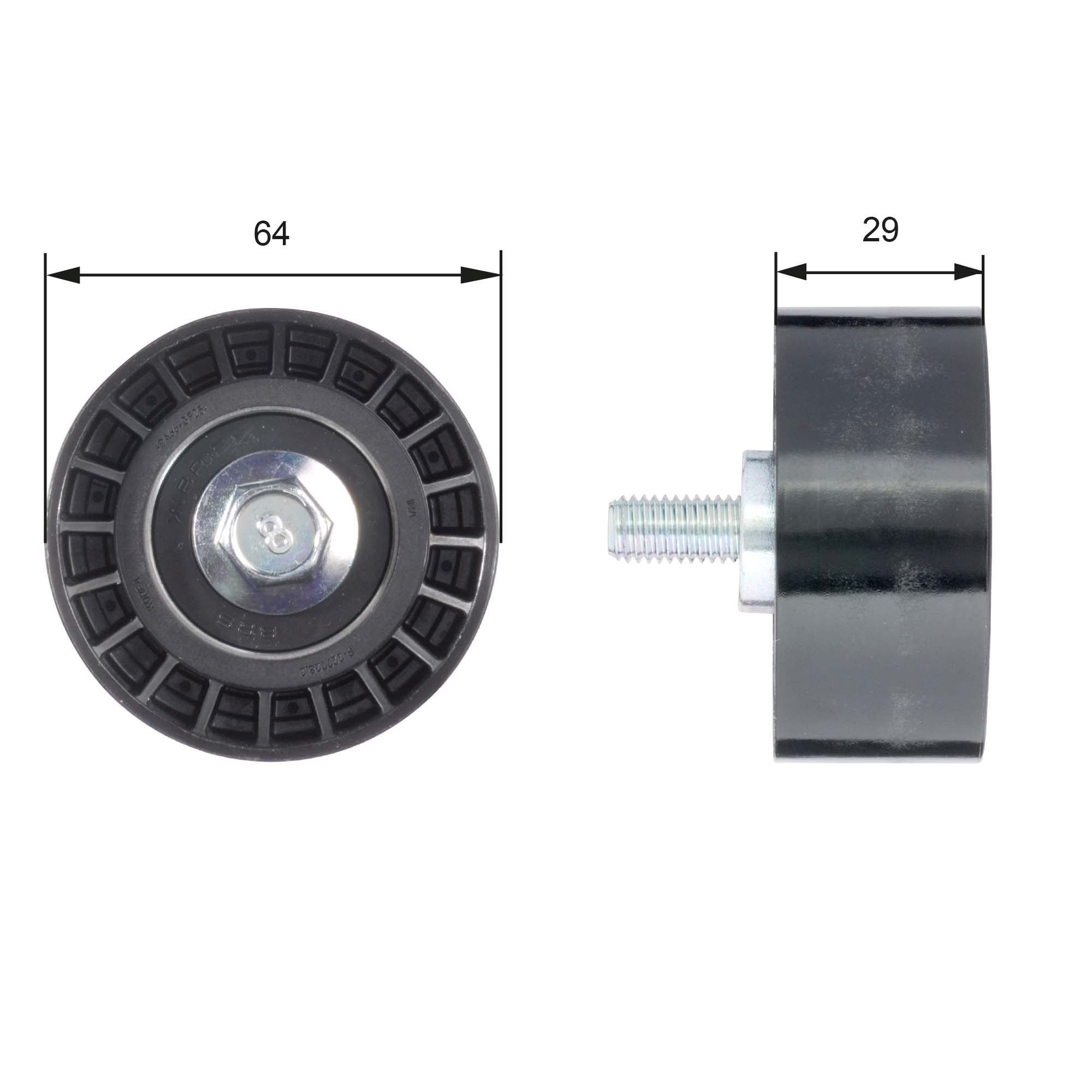 Deflection/Guide Pulley, timing belt - T42170 GATES