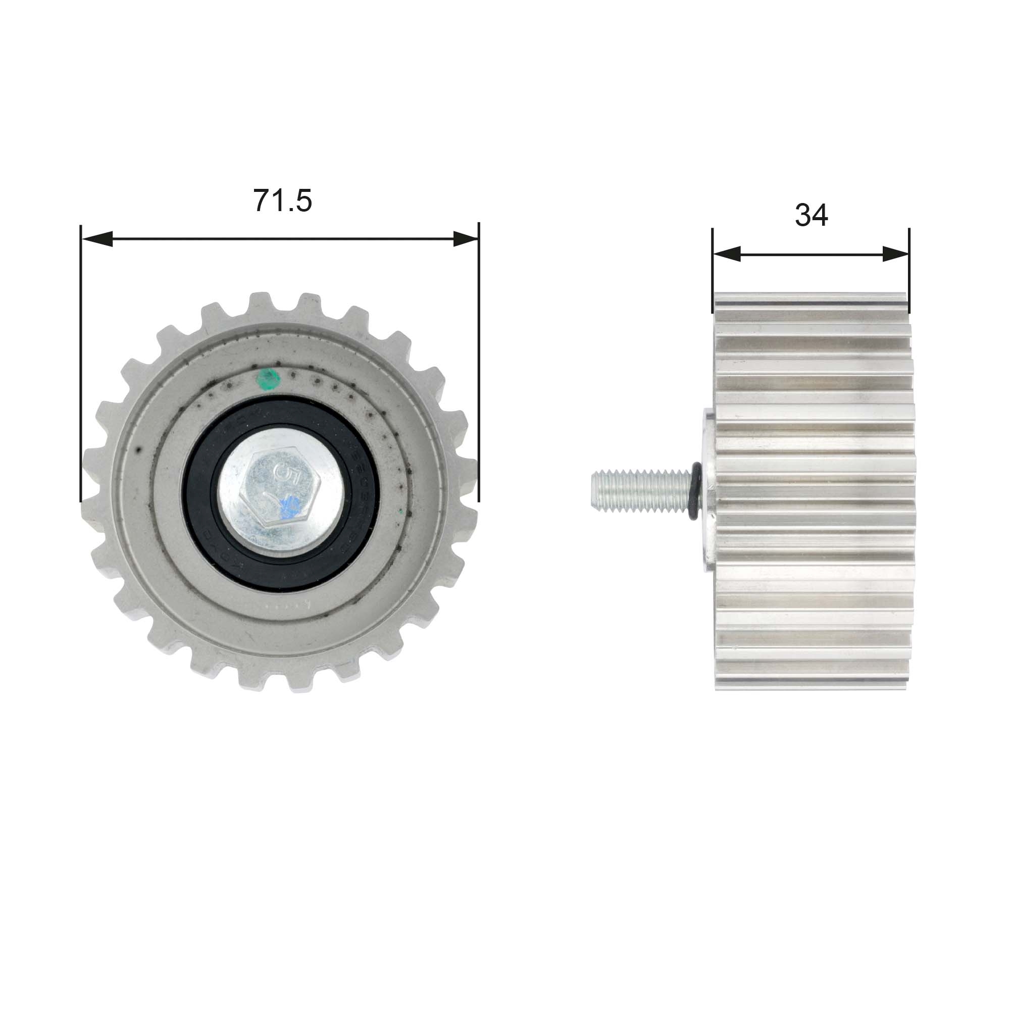 Deflection/Guide Pulley, timing belt - T42183 GATES