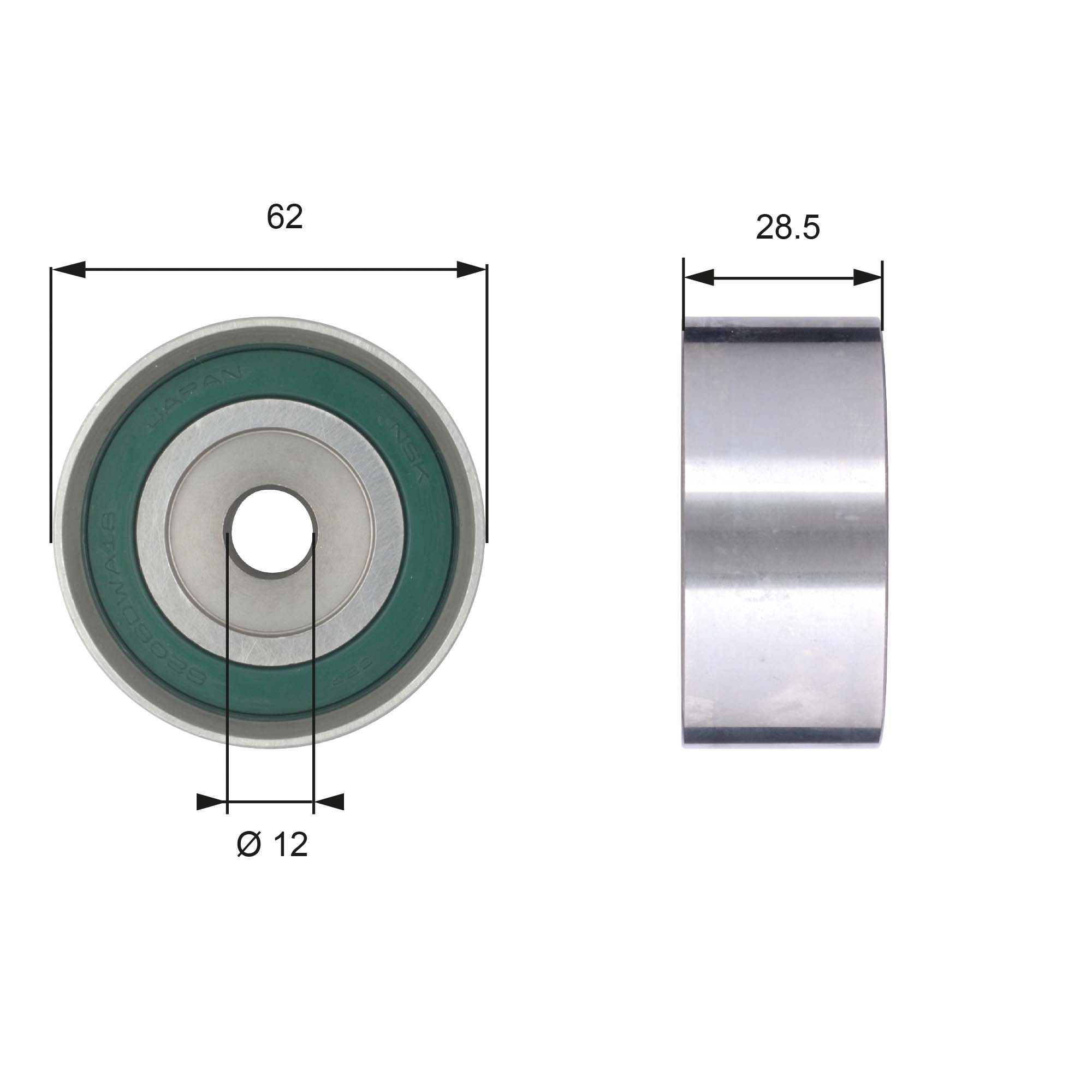 Deflection/Guide Pulley, timing belt - T42192 GATES