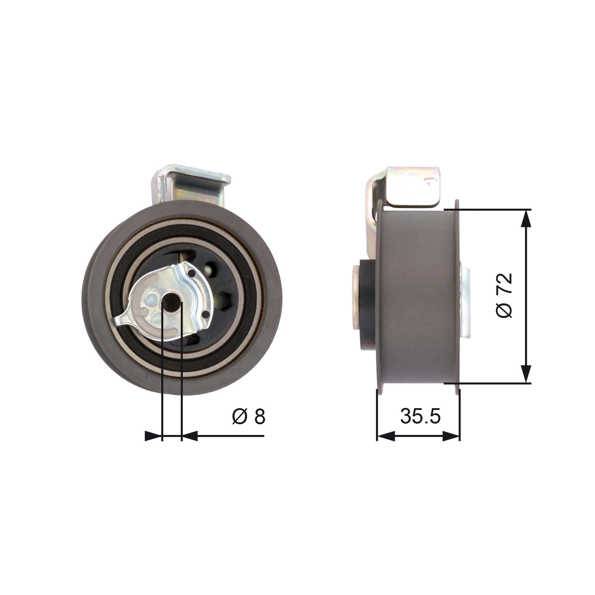 Rullo tenditore, Cinghia dentata - T43021 GATES