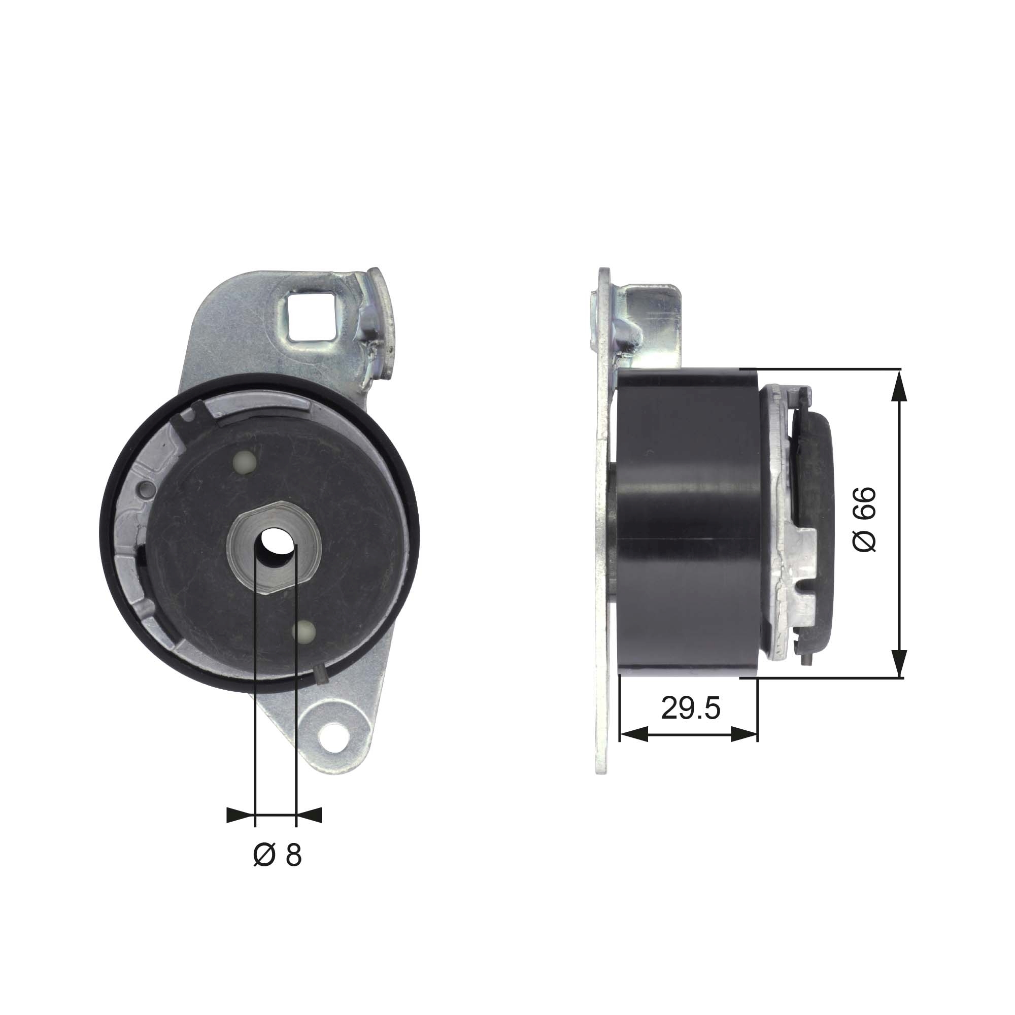 Tensioner Pulley, timing belt - T43045 GATES