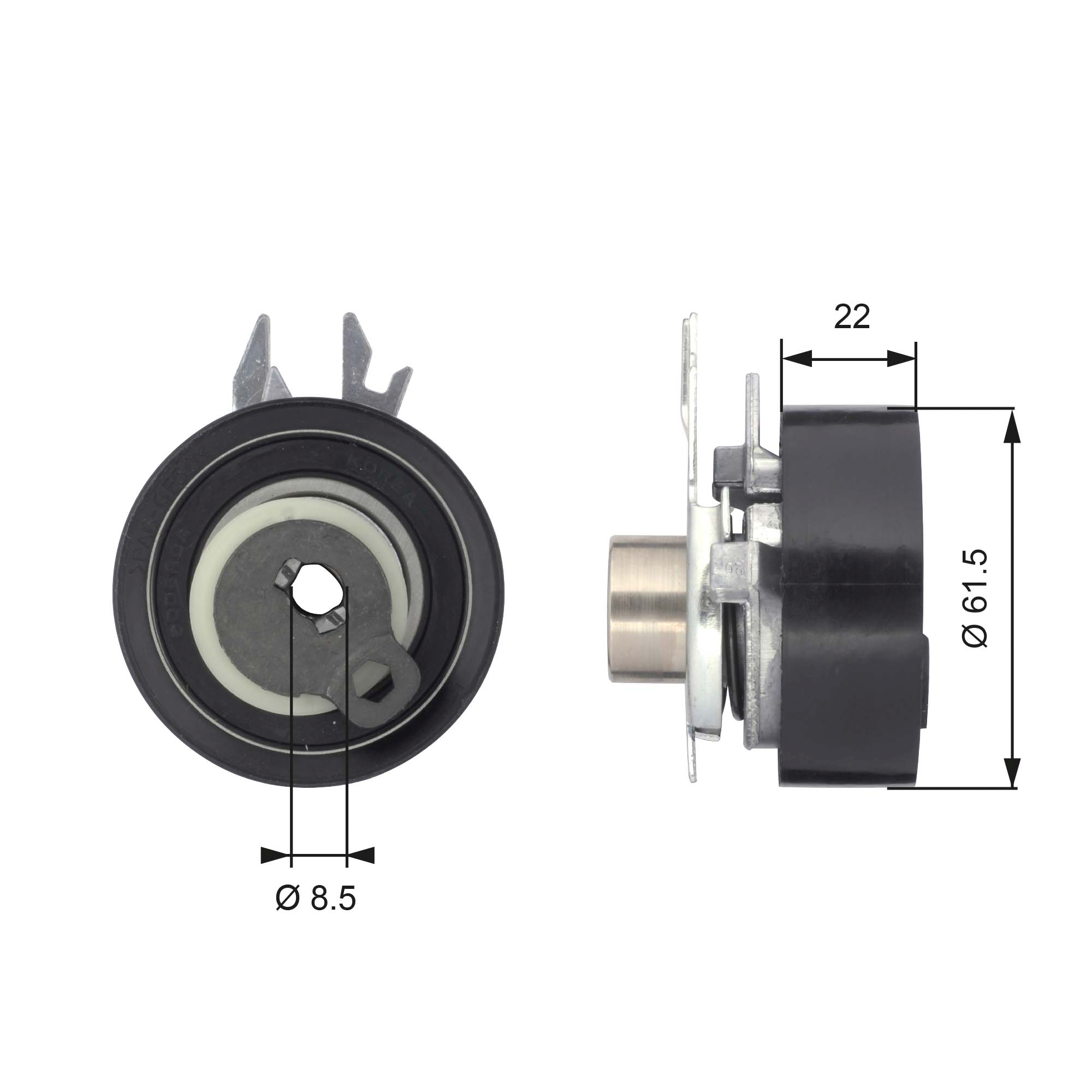Rullo tenditore, Cinghia dentata - T43061 GATES