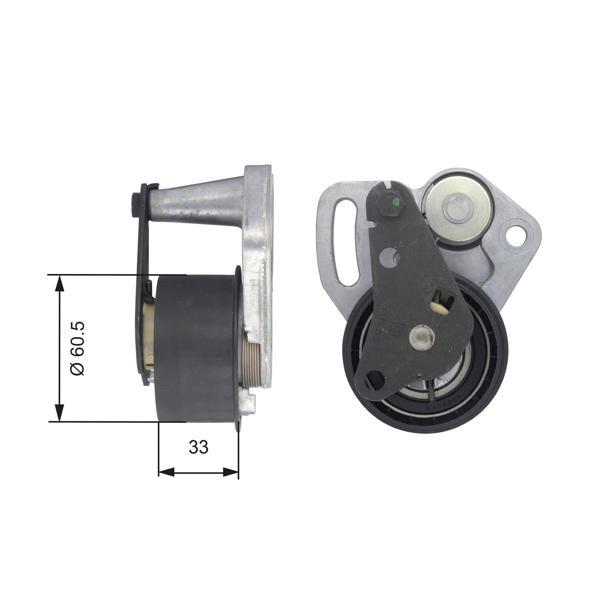 Tensioner Pulley, timing belt - T43107 GATES