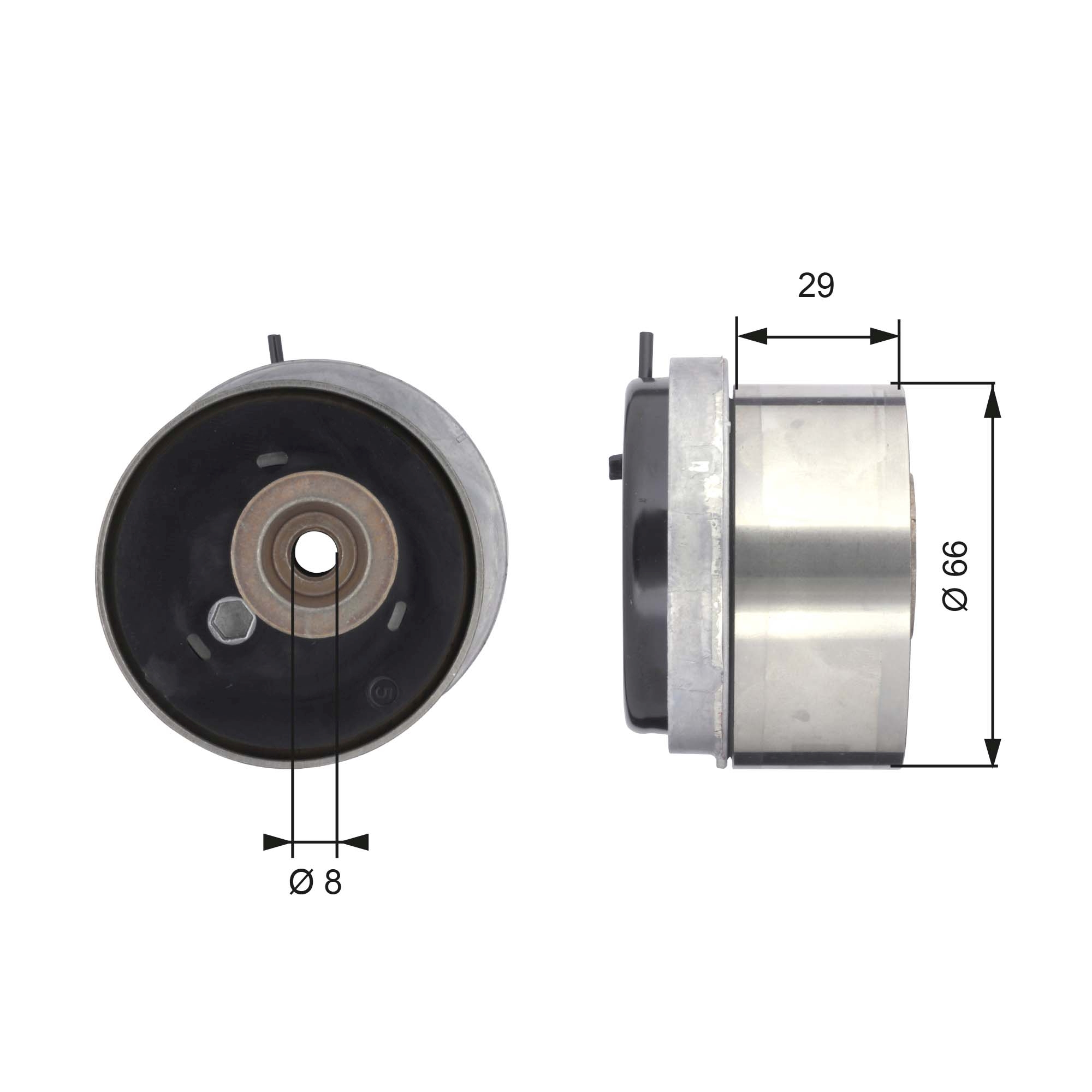 Tensioner Pulley, timing belt - T43143 GATES