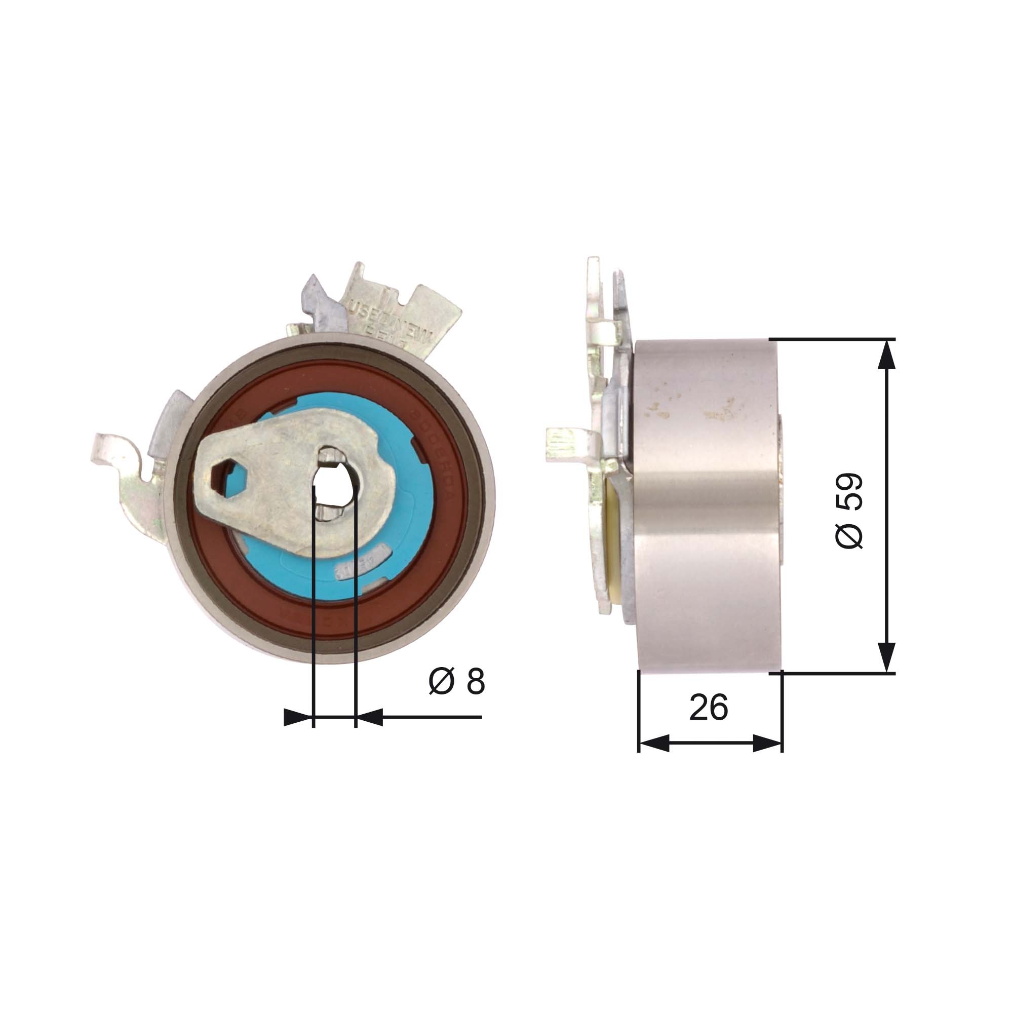 Rullo tenditore, Cinghia dentata - T43154 GATES