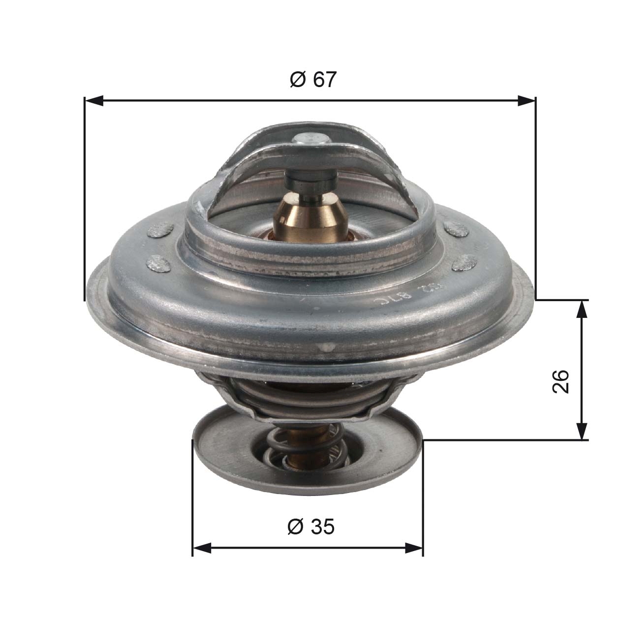 Thermostat, coolant - TH11687G1 GATES
