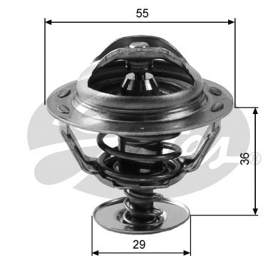 Thermostat, Kühlmittel - TH12283G2 GATES