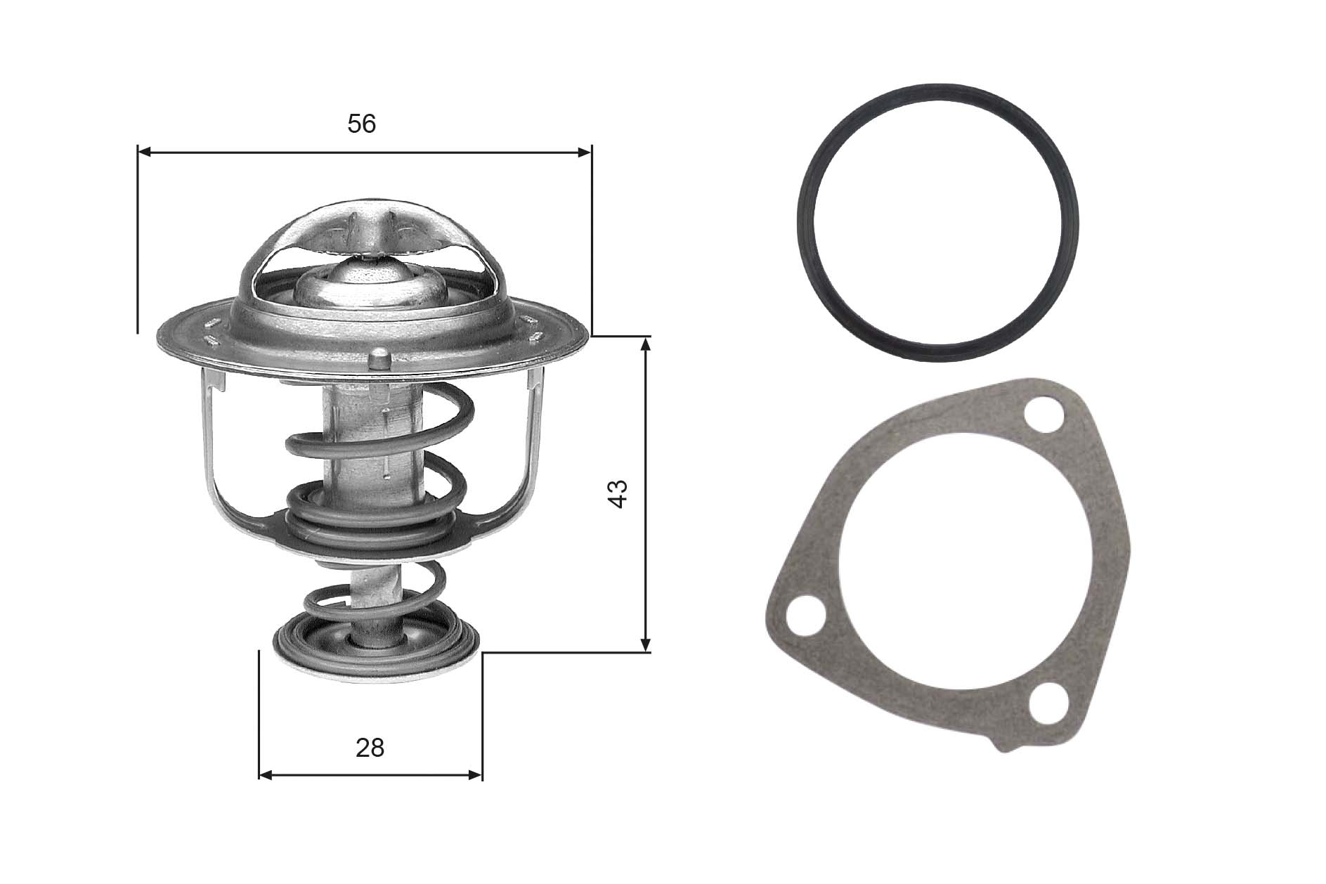 Thermostat, coolant - TH31276G1 GATES