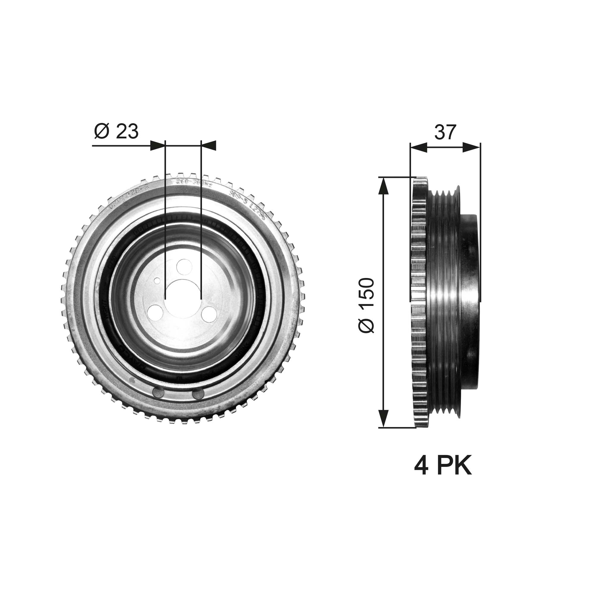 Belt Pulley, crankshaft - TVD1053 GATES