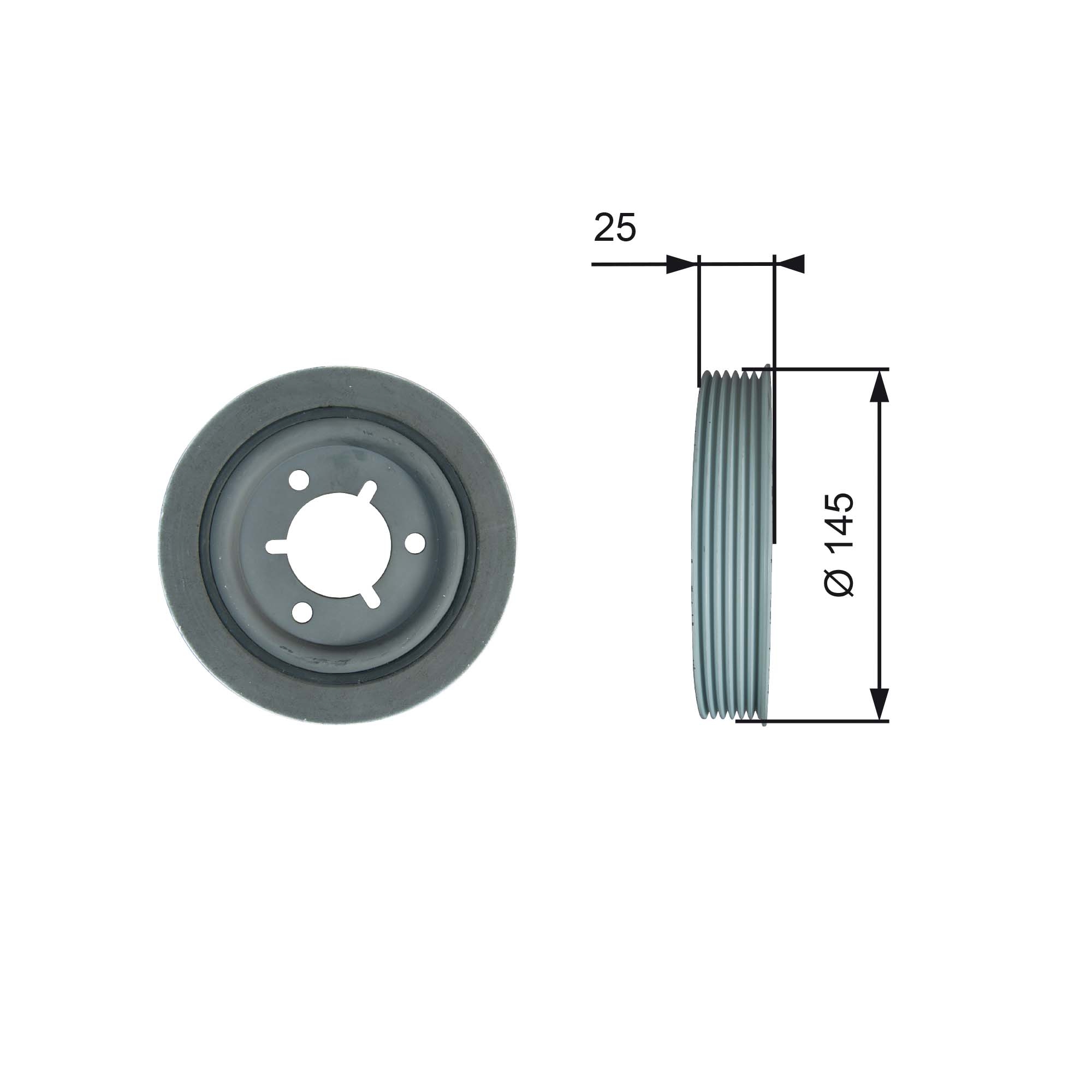 Belt Pulley, crankshaft - TVD1056 GATES