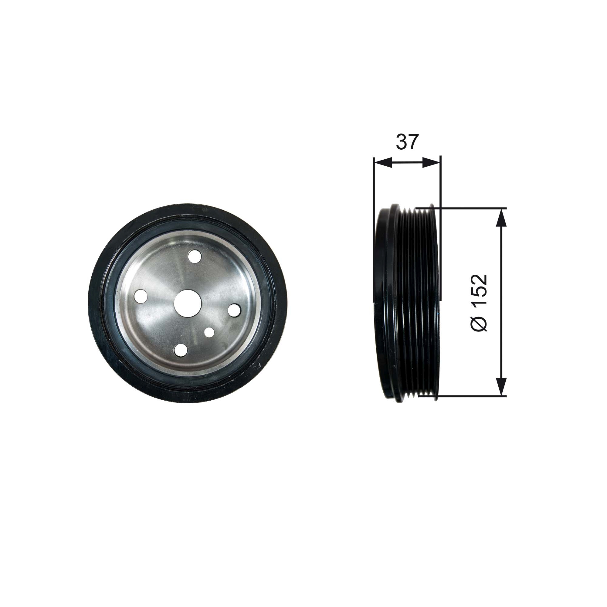 Belt Pulley, crankshaft - TVD1137 GATES