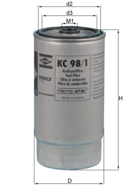 Fuel filter - KC 98/1 KNECHT